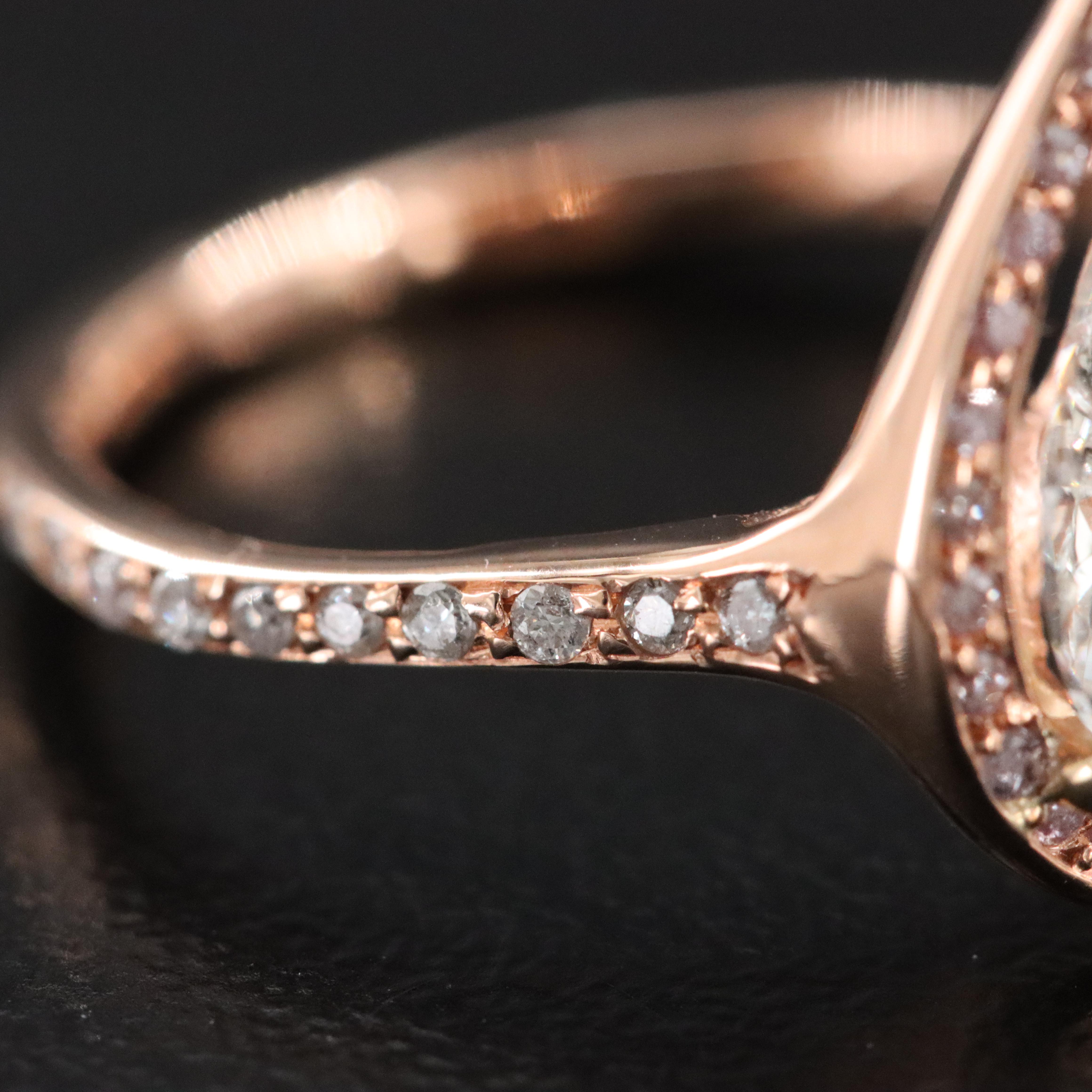 18K Rose Gold 1.94 CTW Diamond Ring with GIA eReport
