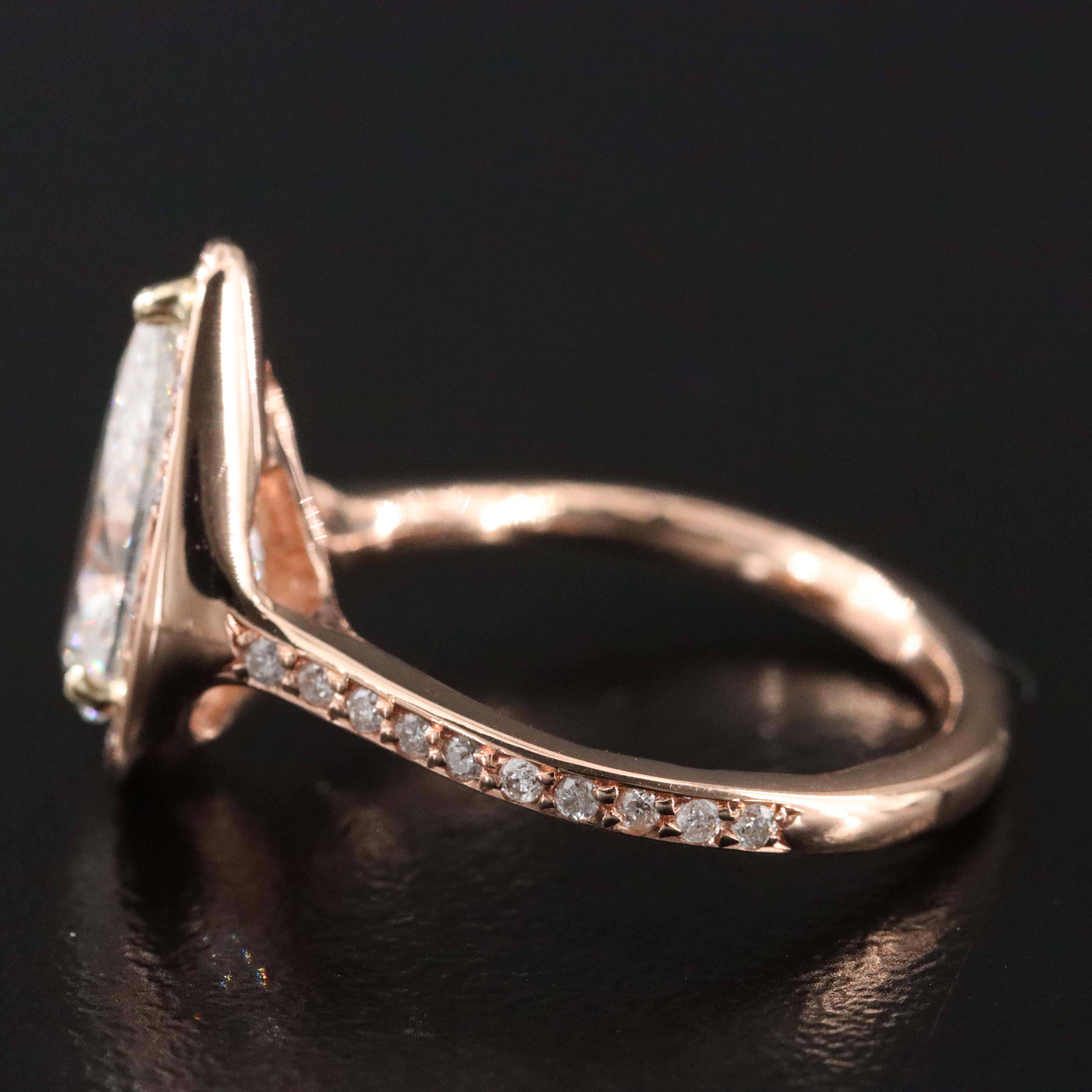 18K Rose Gold 1.94 CTW Diamond Ring with GIA eReport
