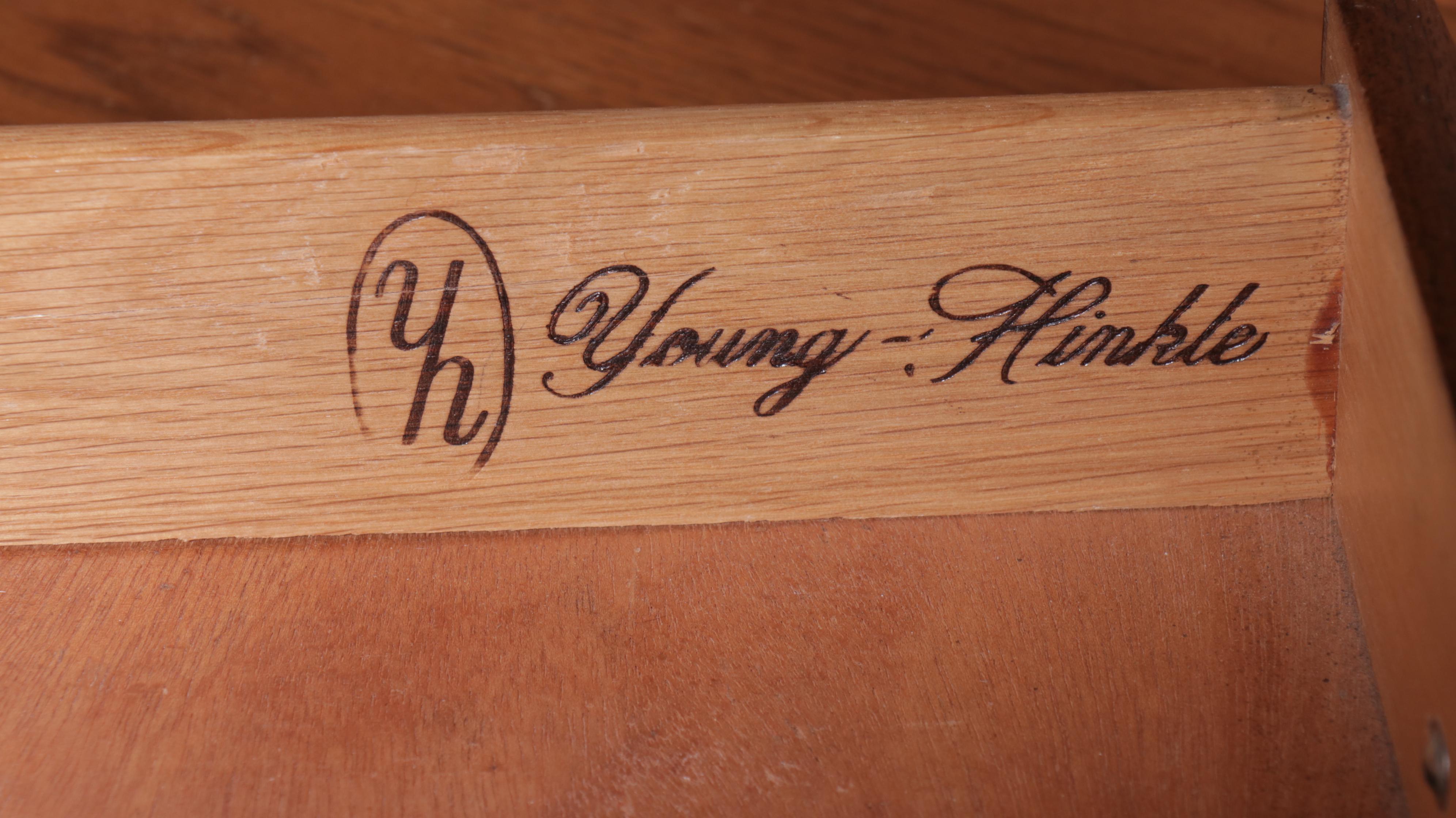 Young-Hinkle Oak Writing Desk with Hutch and Chair