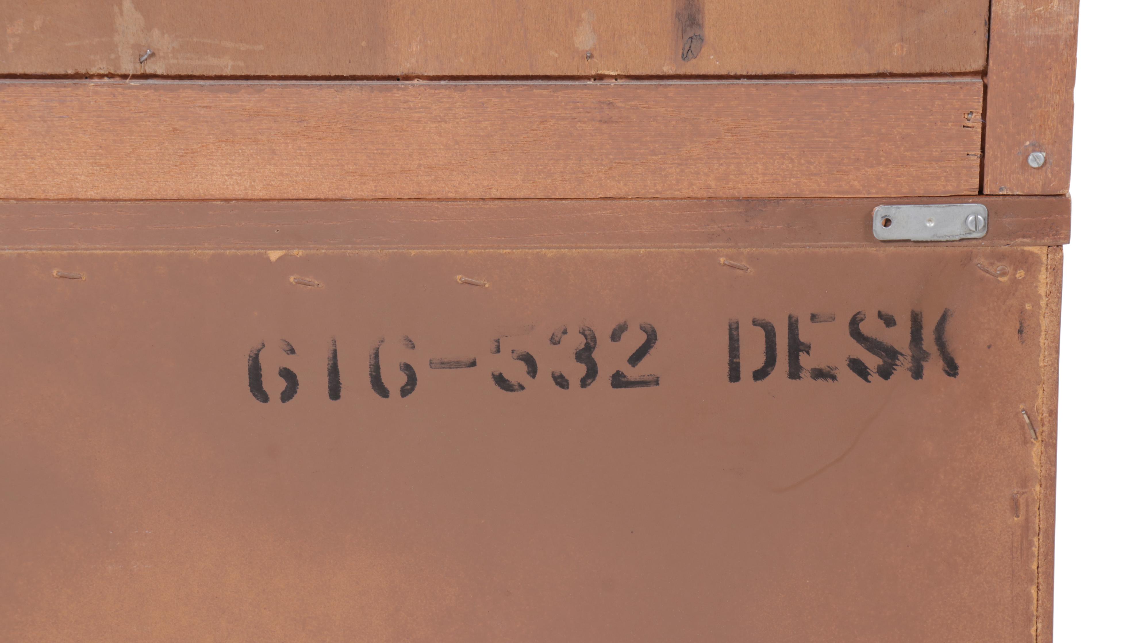 Young-Hinkle Oak Writing Desk with Hutch and Chair