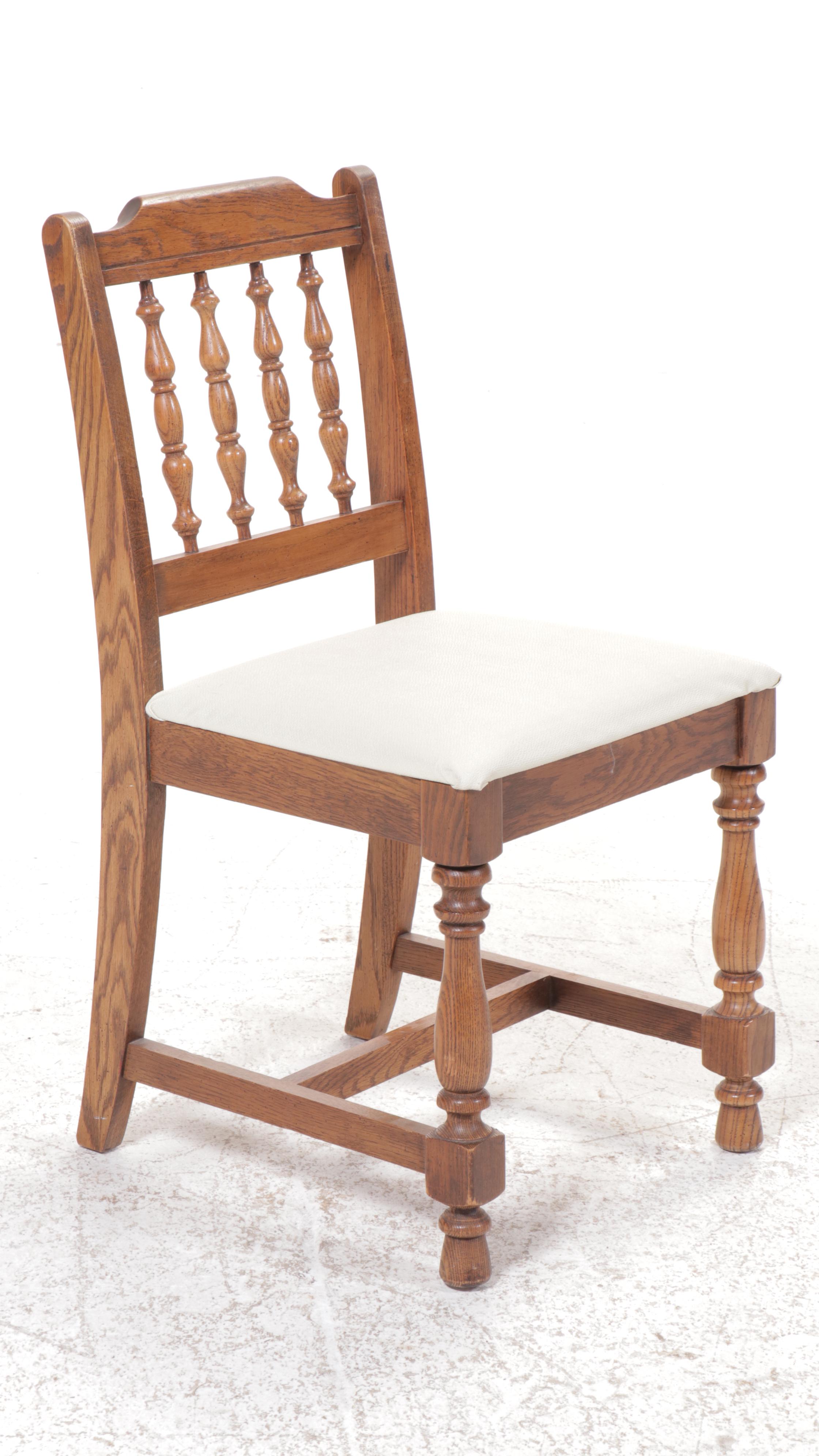 Young-Hinkle Oak Writing Desk with Hutch and Chair