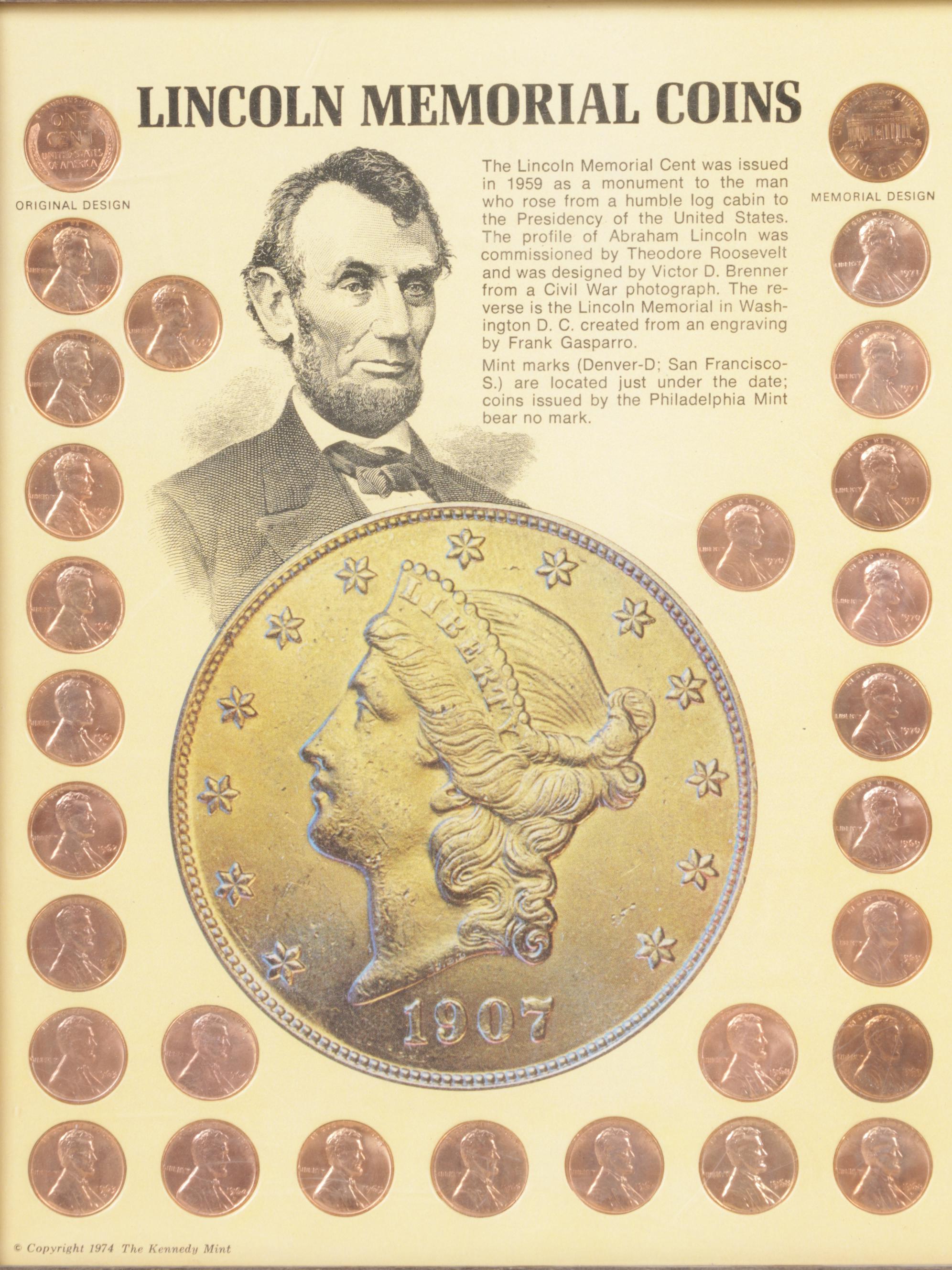 Kennedy Mint Framed Coin Collection Displays