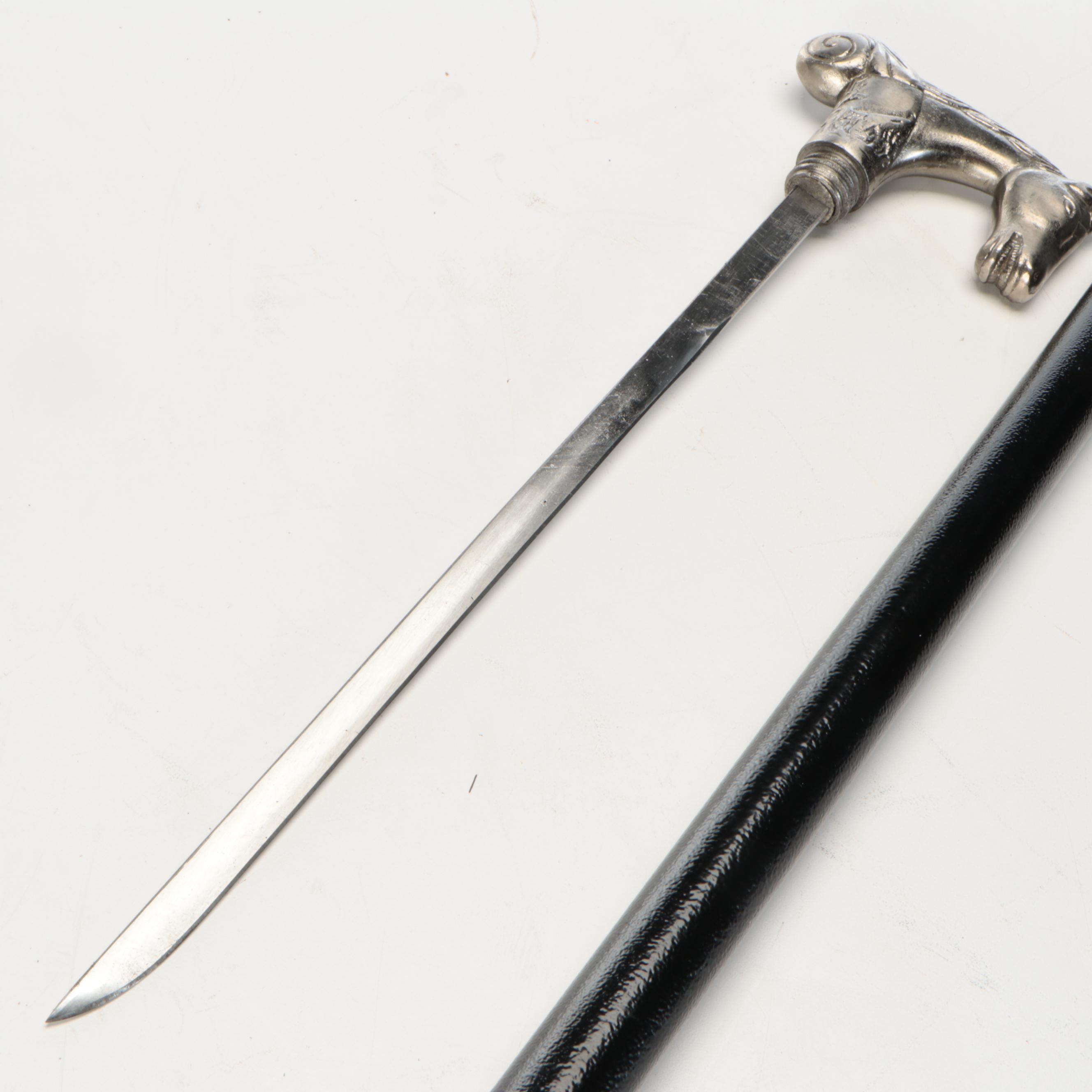 Horse Head Derby-Handled Sword Cane