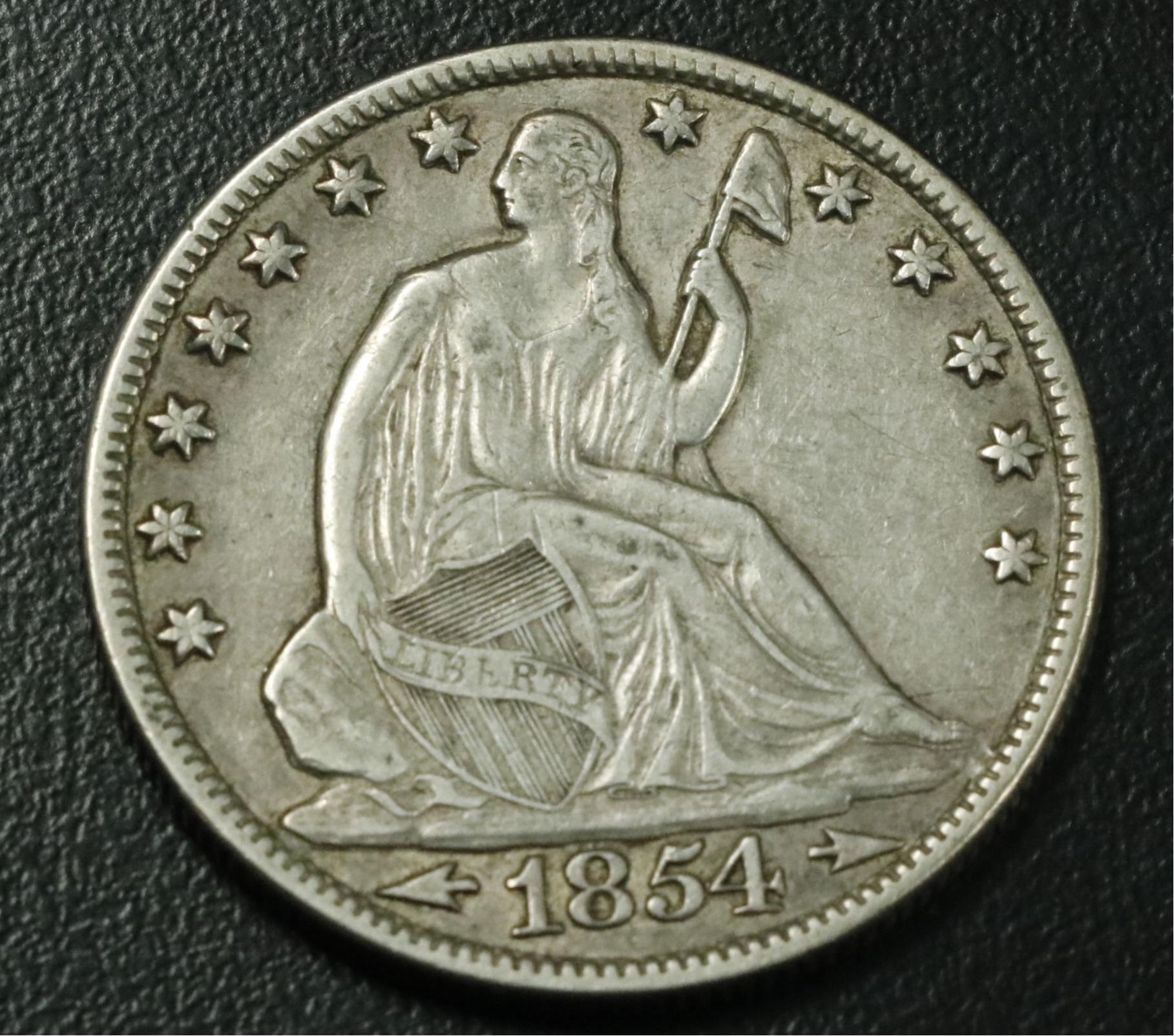 1854-O Seated Liberty Silver Half Dollar
