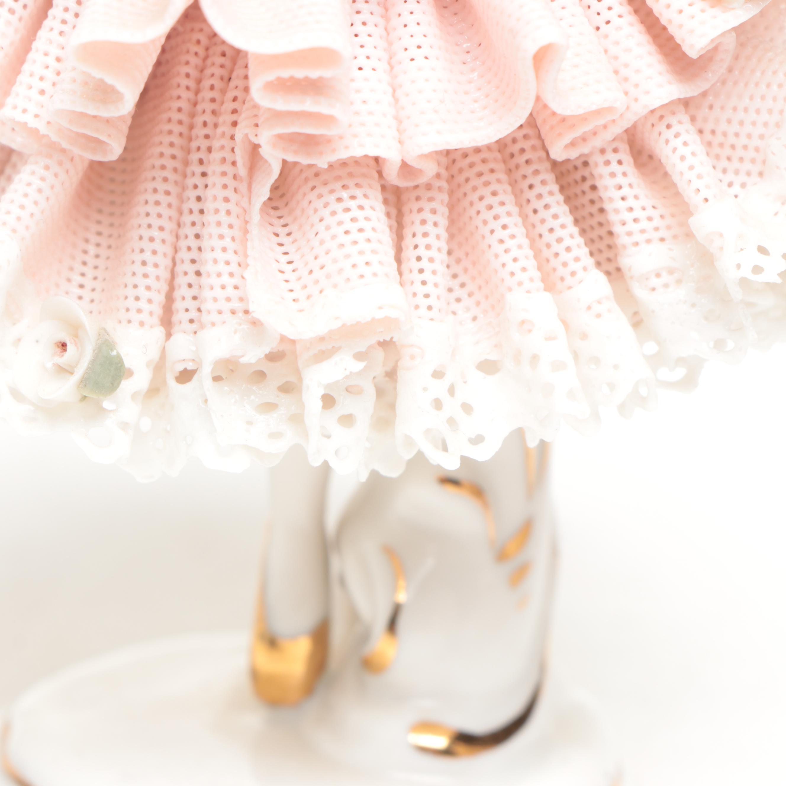 Dresden Porcelain Lace Ballerina Figures