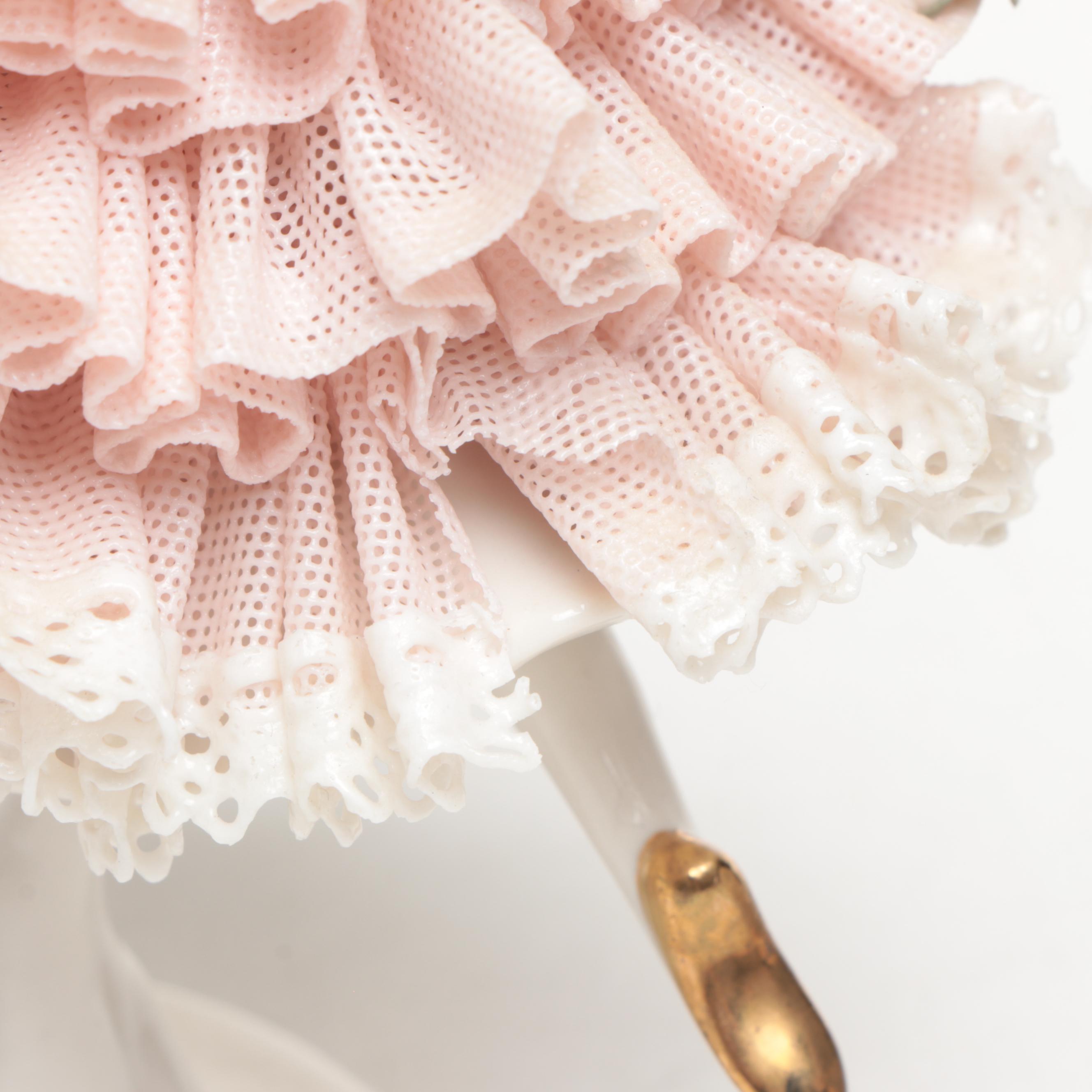 Dresden Porcelain Lace Ballerina Figures