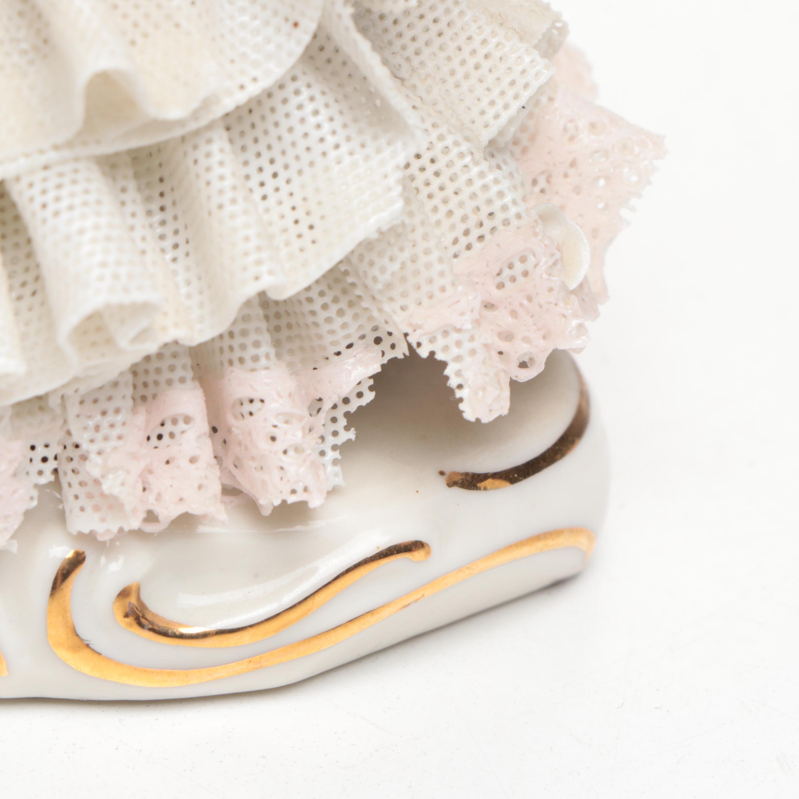 Dresden Porcelain Lace Ballerina Figures