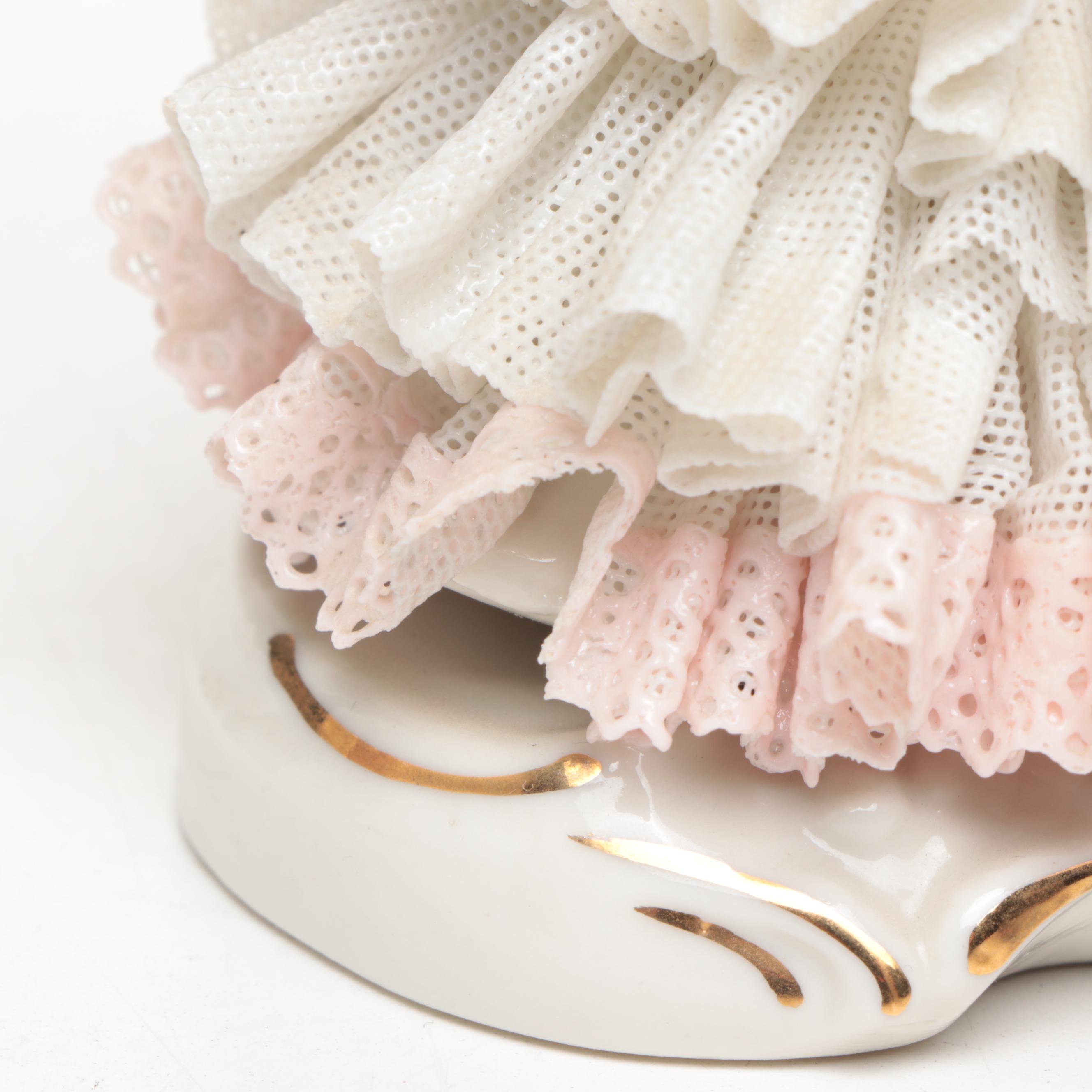 Dresden Porcelain Lace Ballerina Figures