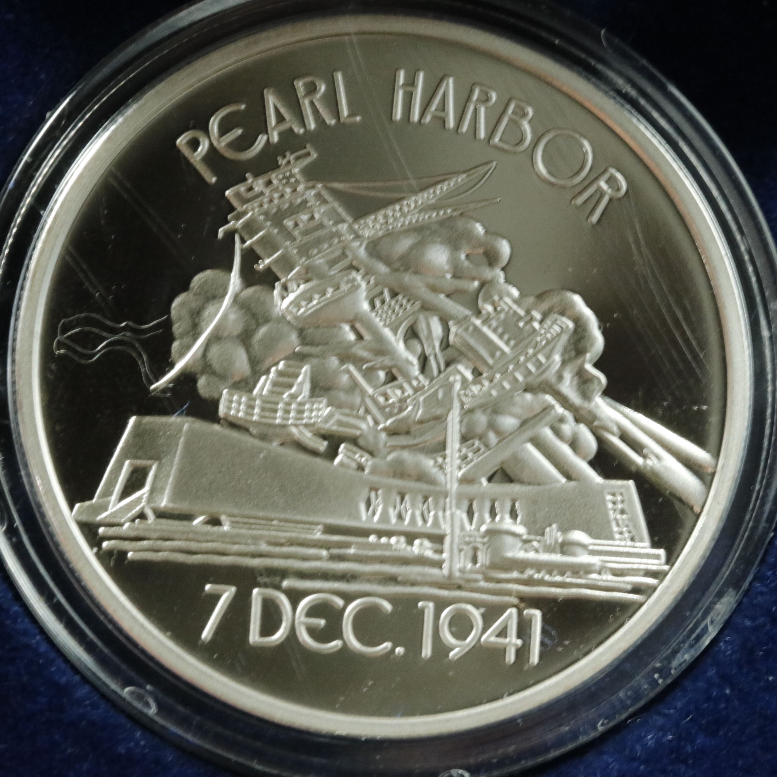 Pearl Harbor Commemorative One Troy Ounce .999 Silver Round