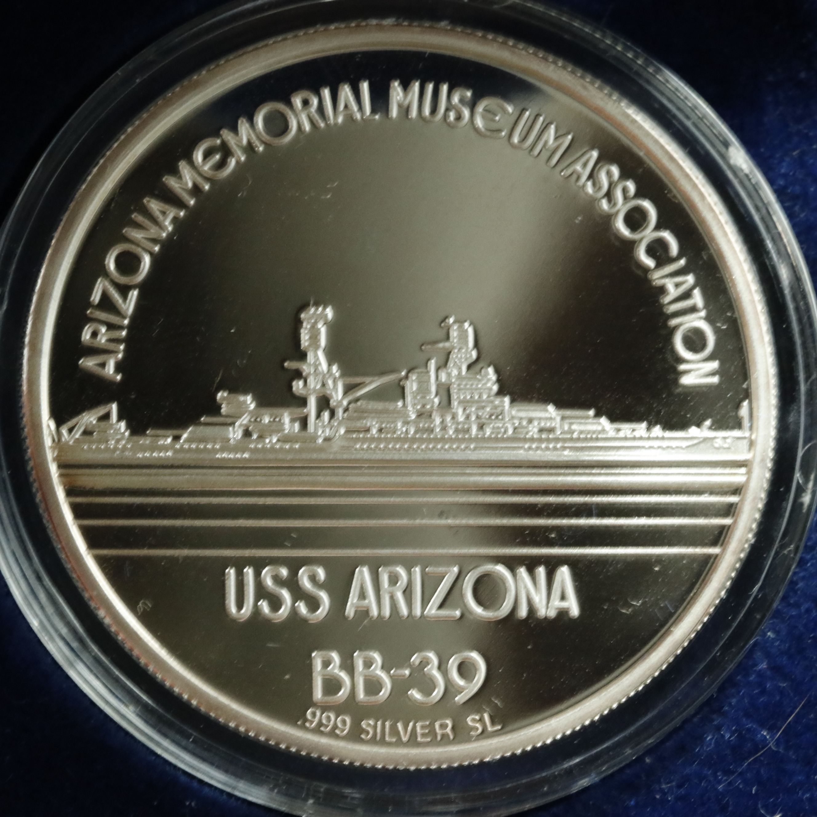 Pearl Harbor Commemorative One Troy Ounce .999 Silver Round