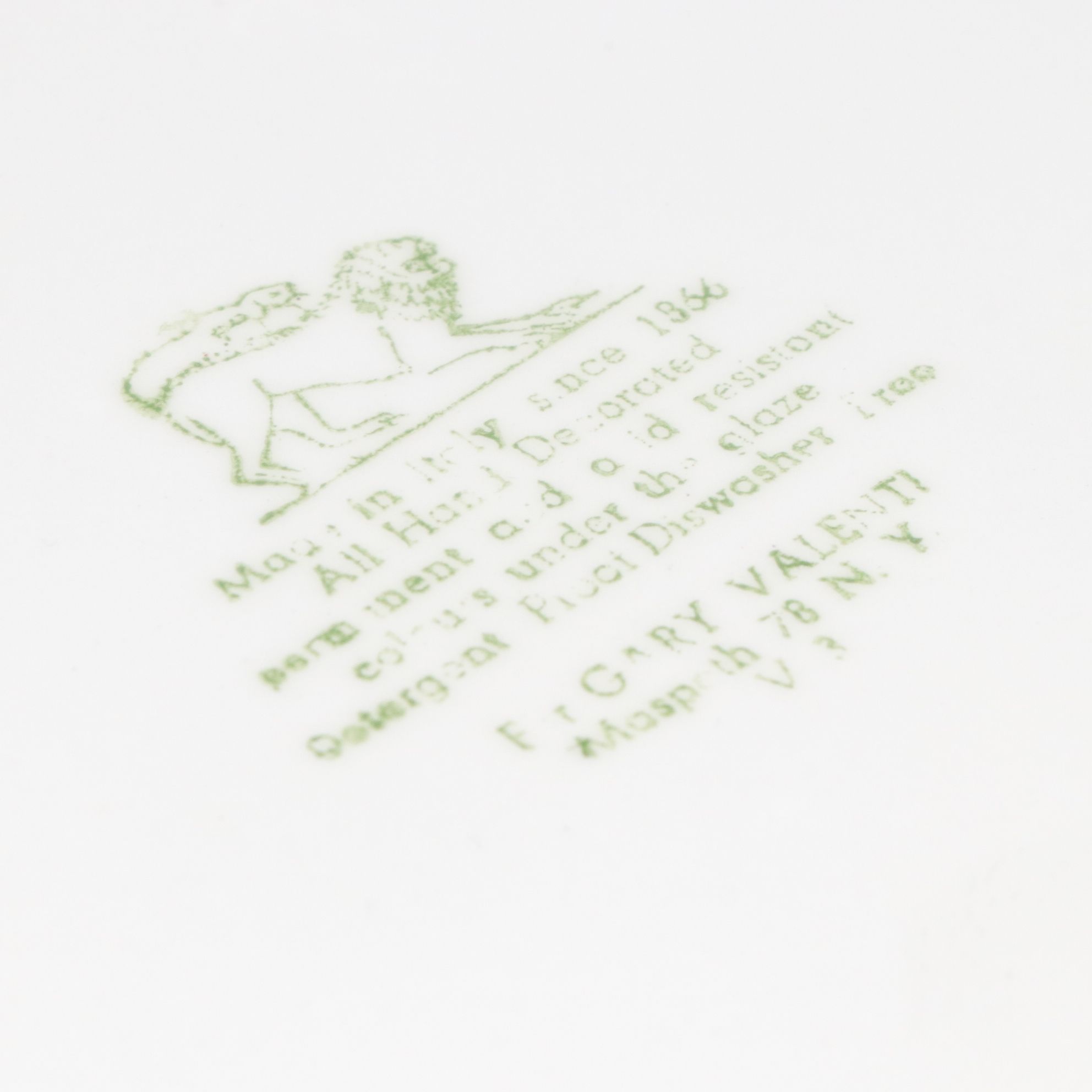 Gary Valenti Hand-Decorated Pasta Serving Bowl