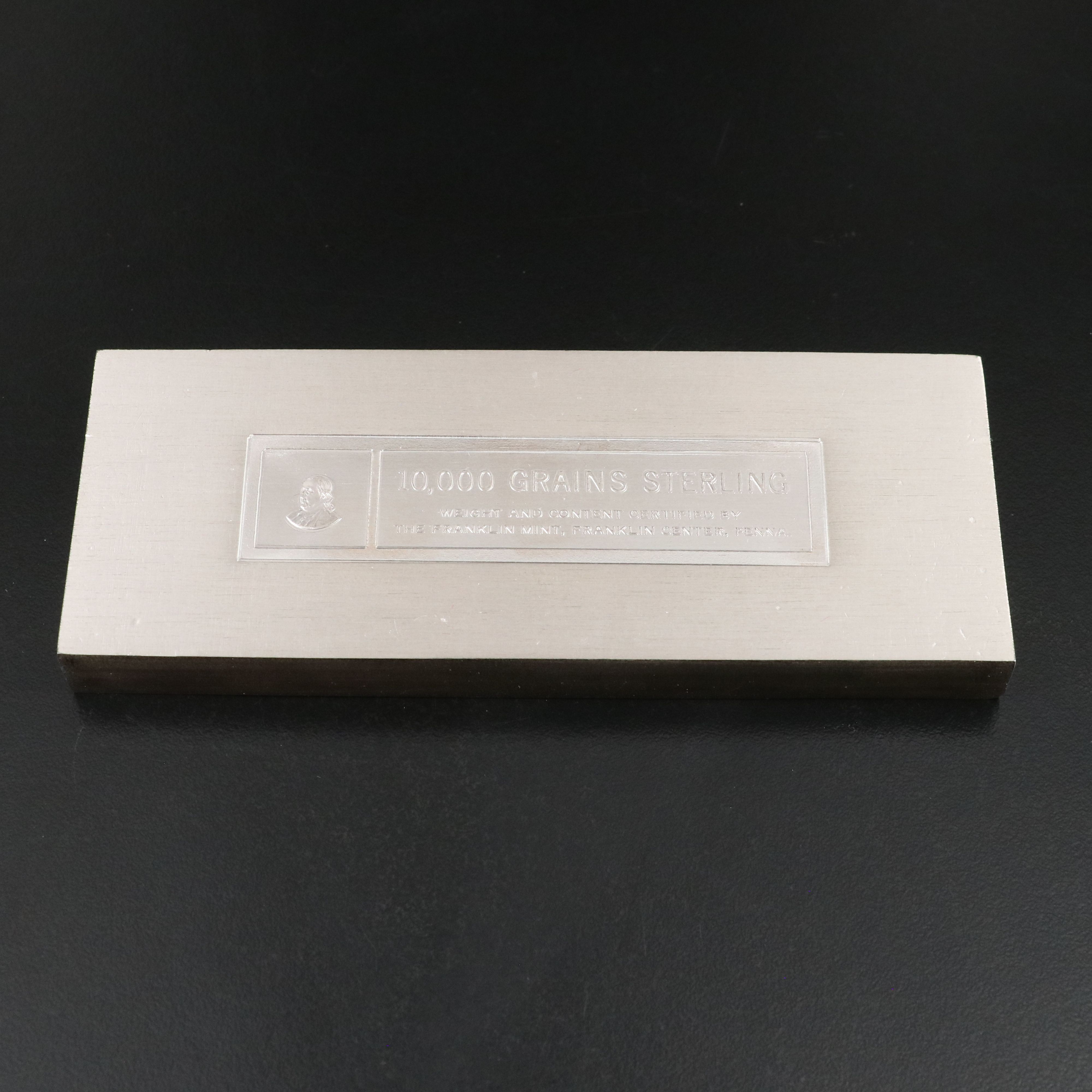 Franklin Mint 10,000 Grain Sterling Silver Bar