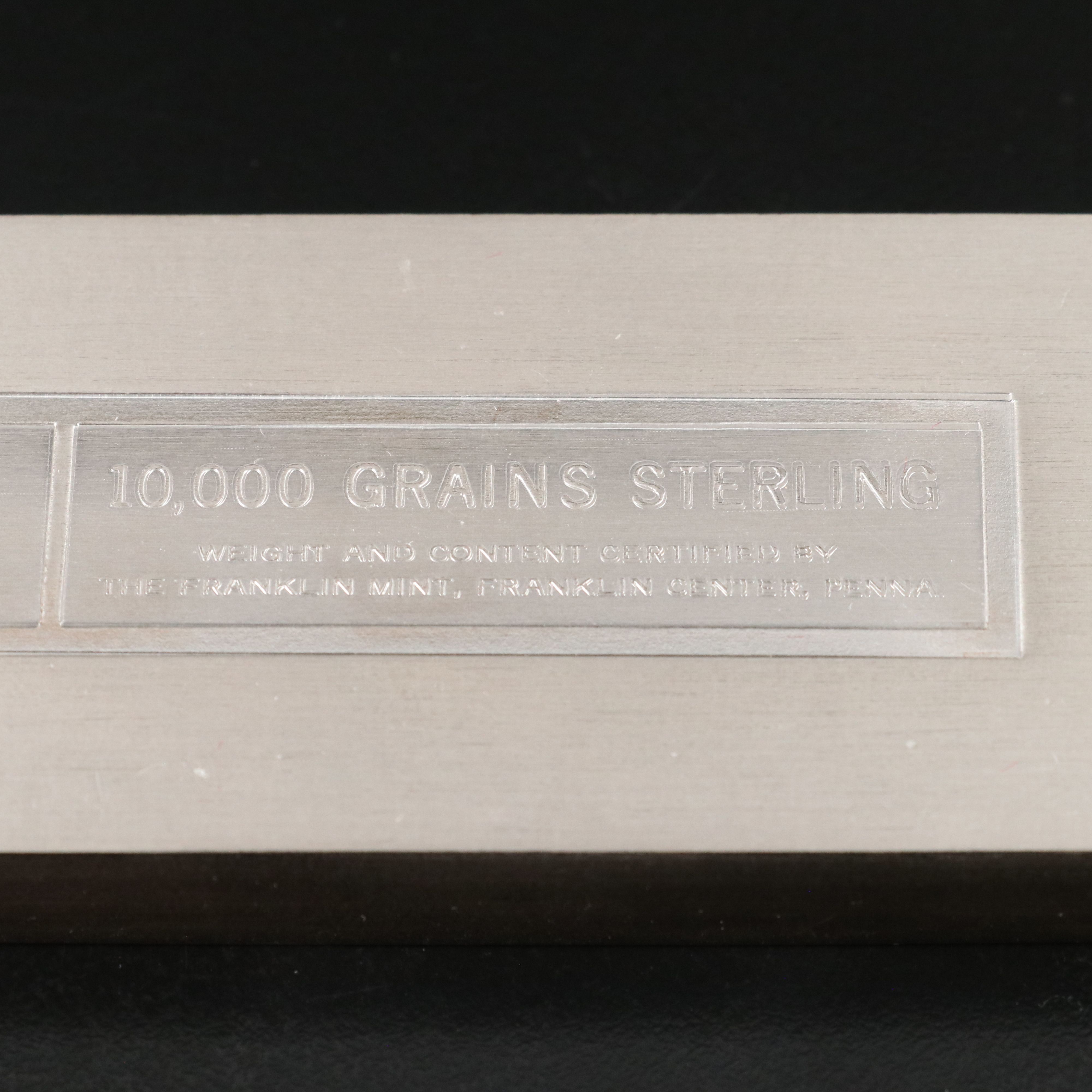 Franklin Mint 10,000 Grain Sterling Silver Bar