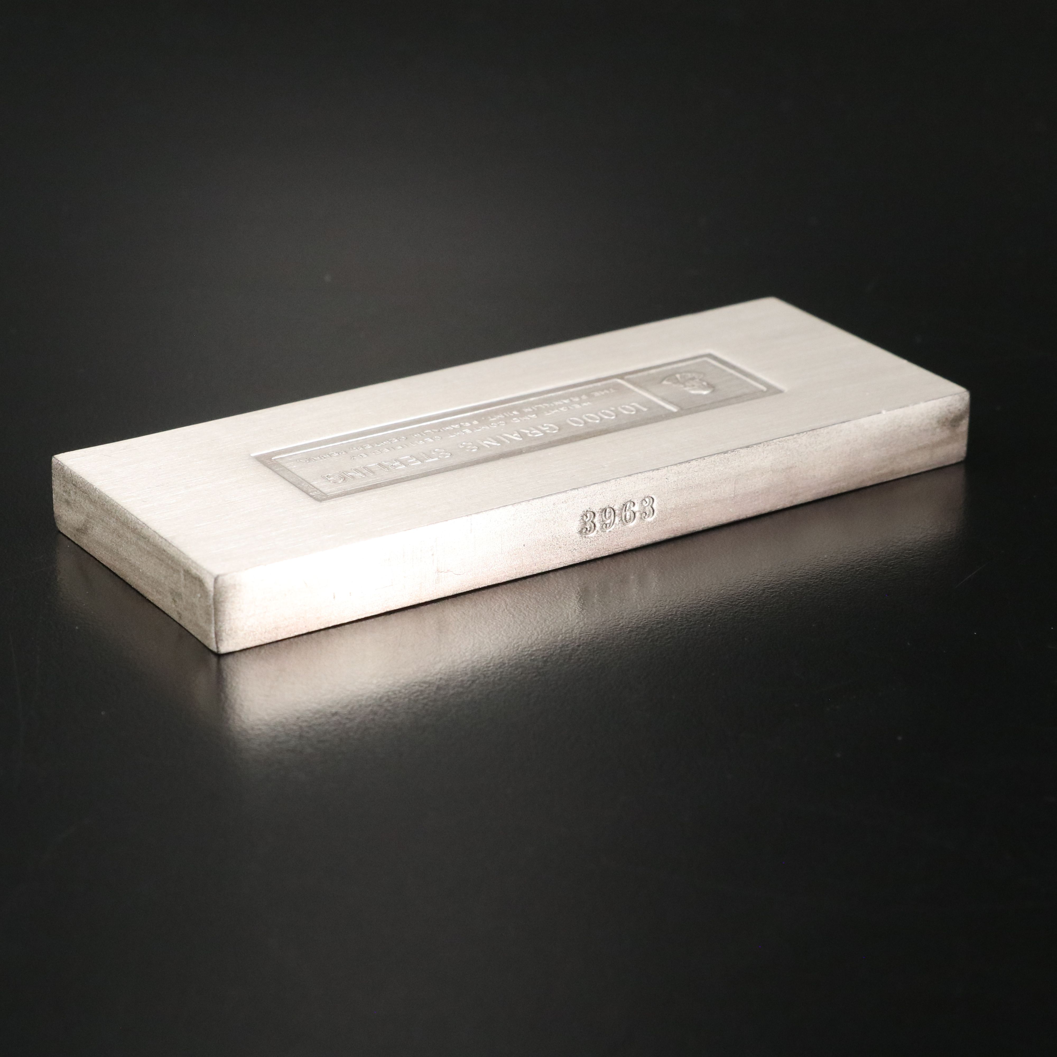 Franklin Mint 10,000 Grain Sterling Silver Bar