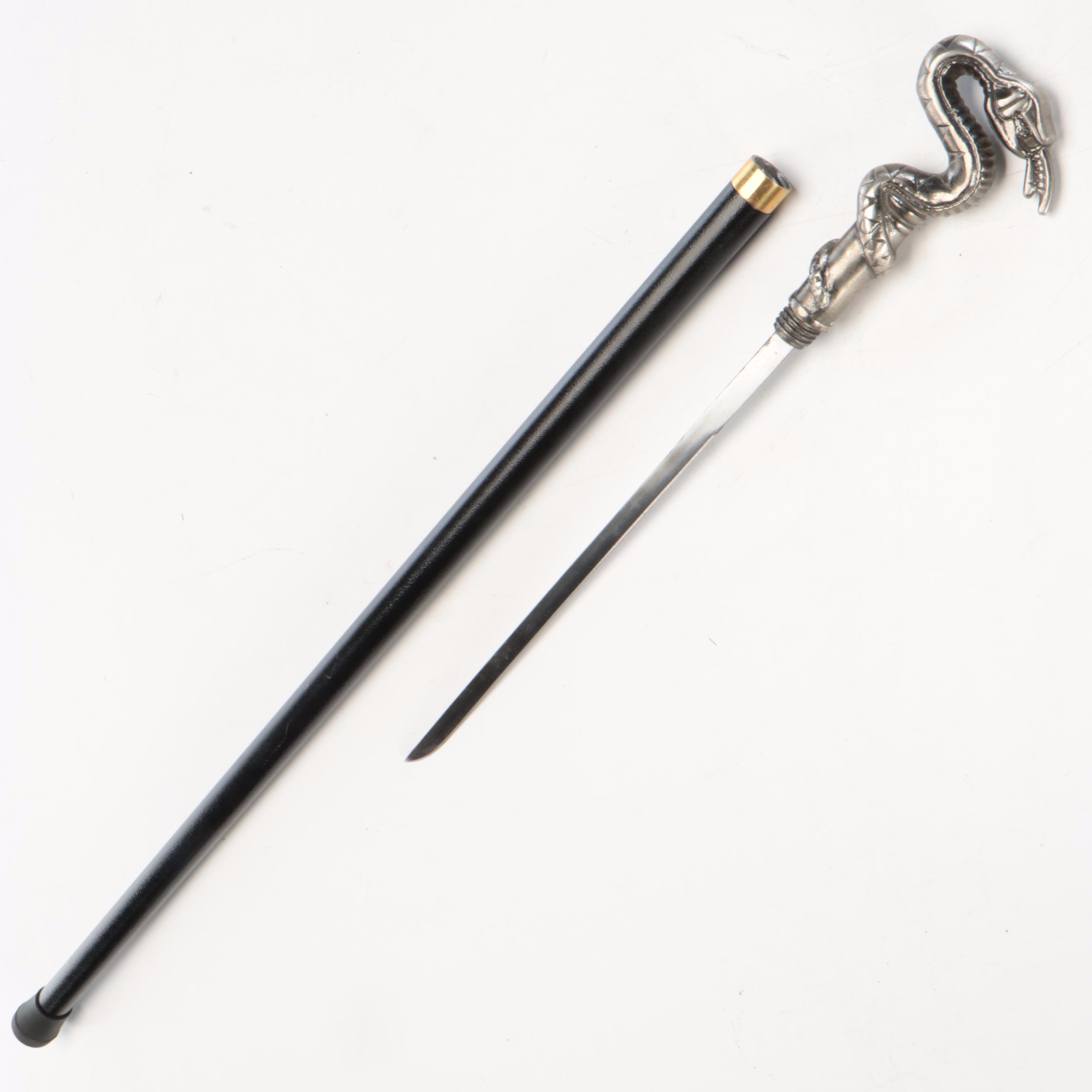 Snake Handled Sword Cane