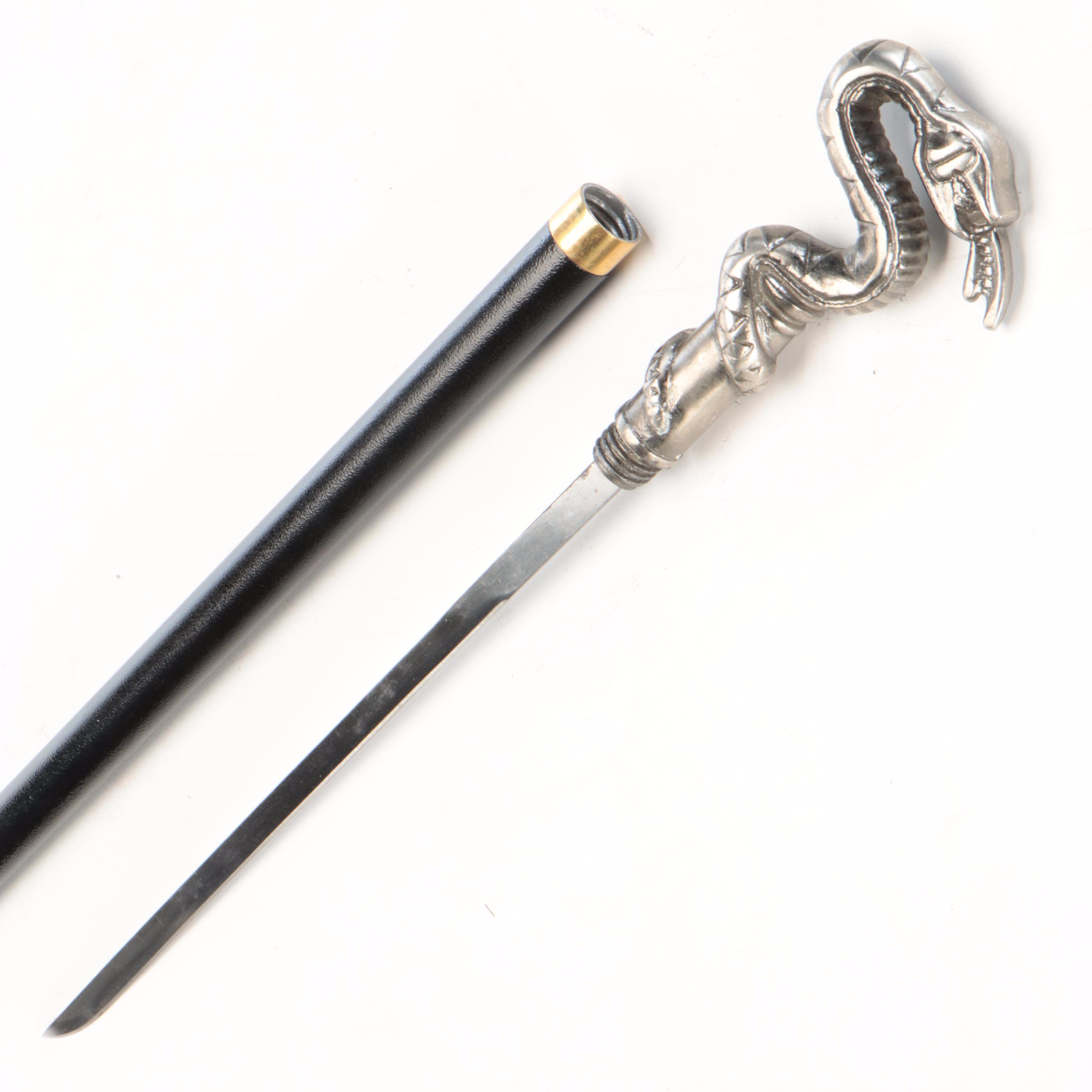Snake Handled Sword Cane
