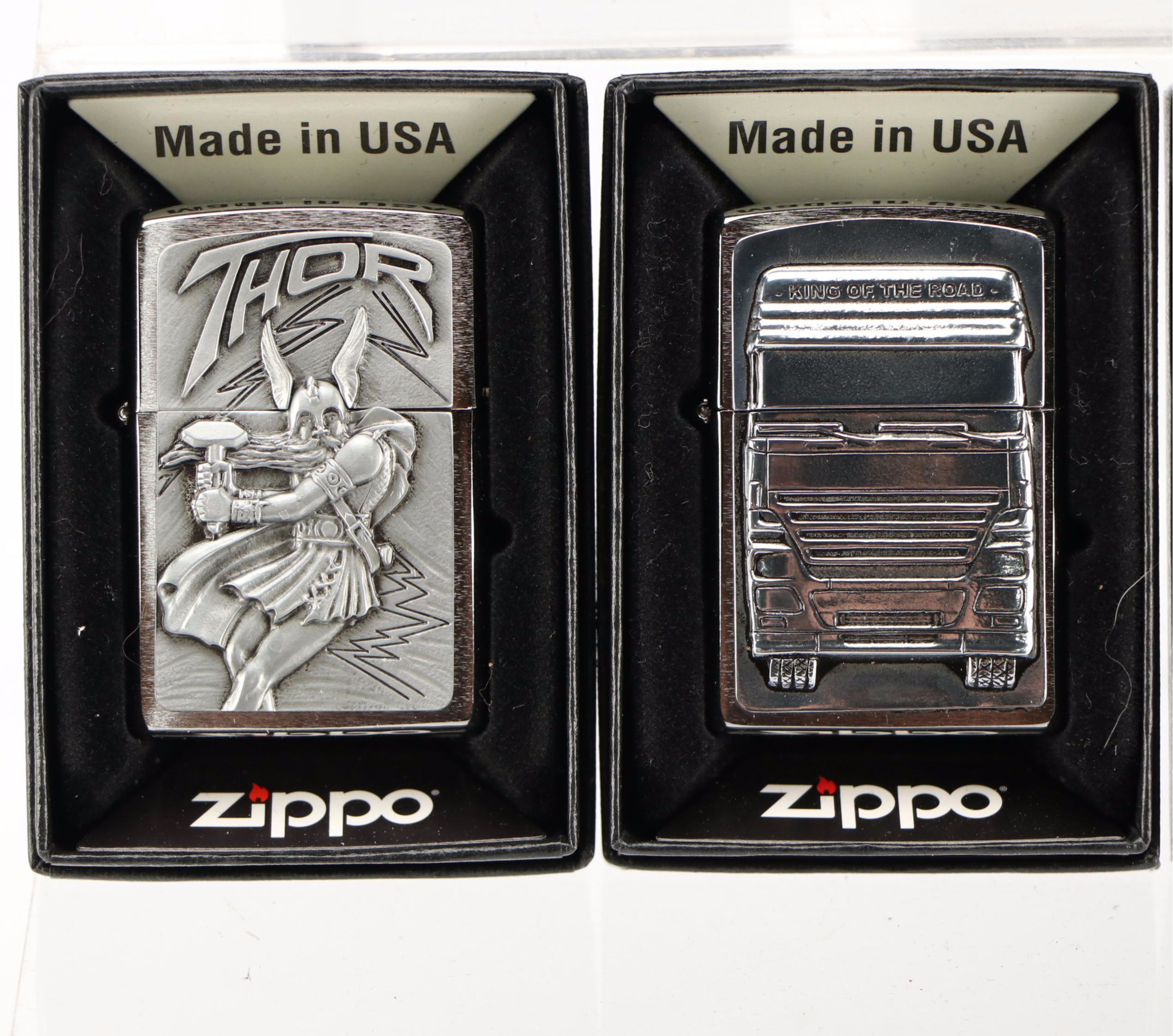 Zippo "A Series in Time" Double-Set and Other Novelty Zippo Lighters