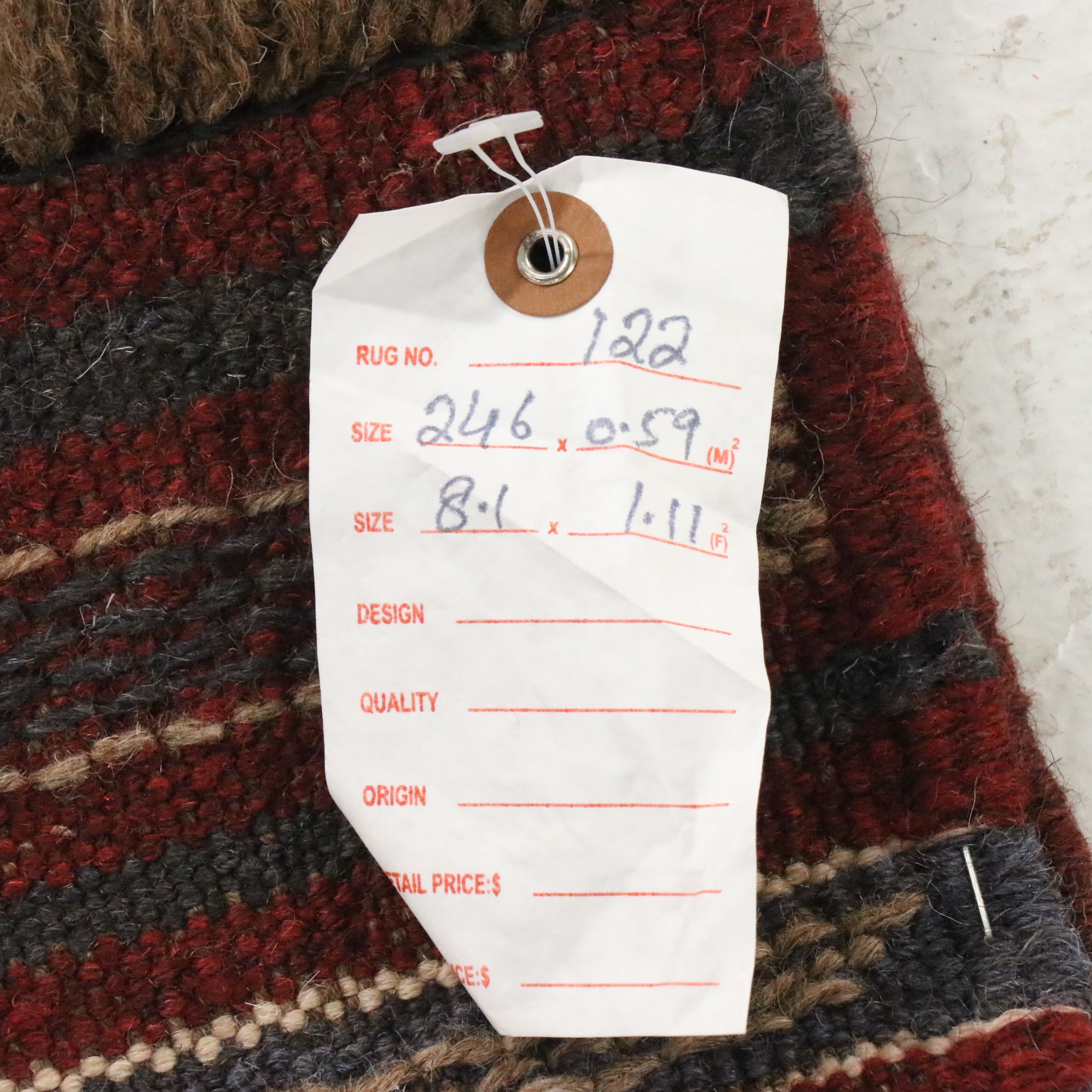 2' x 8'3 Handwoven Afghan Mashwani Carpet Runner