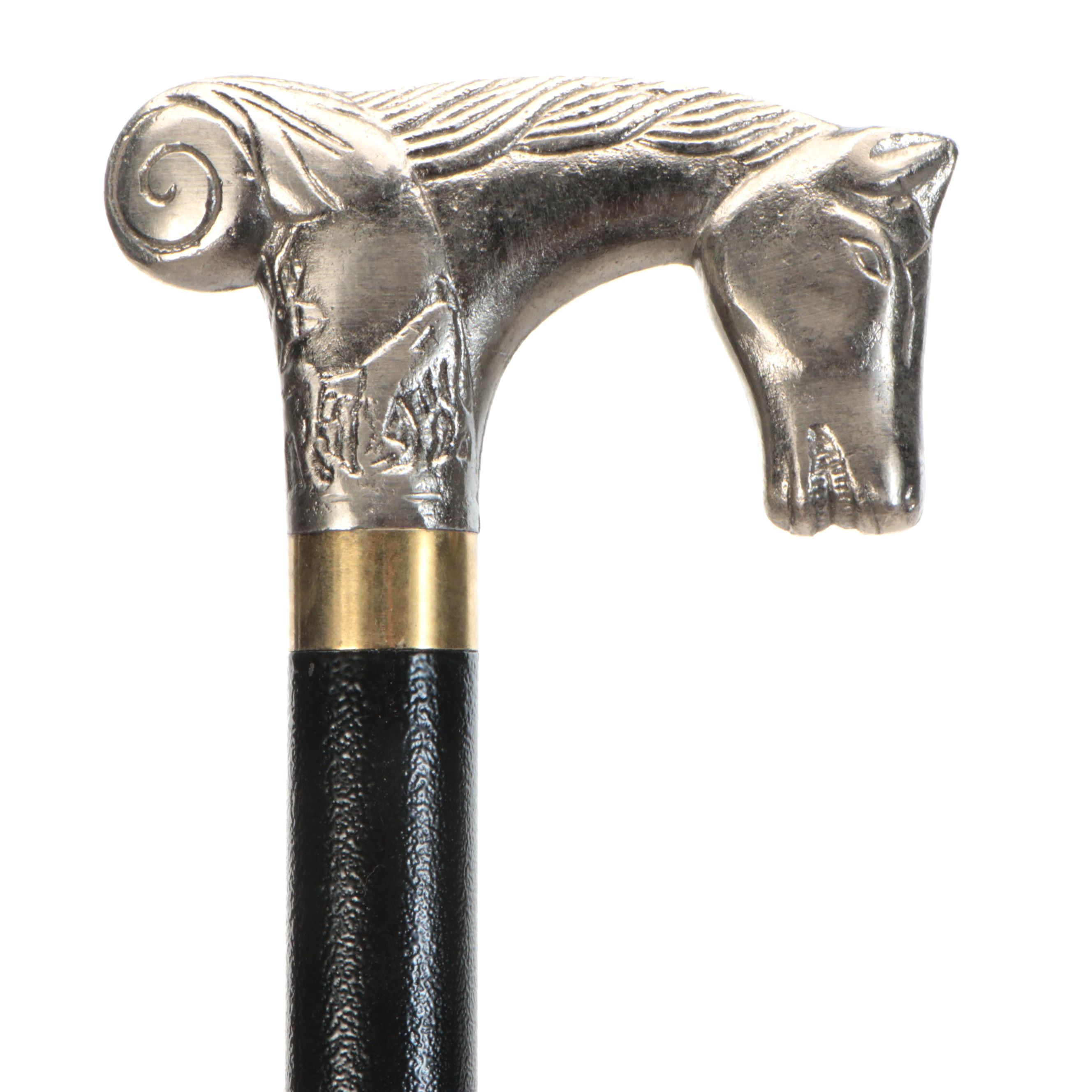 Horse Head Derby-Handled Sword Cane