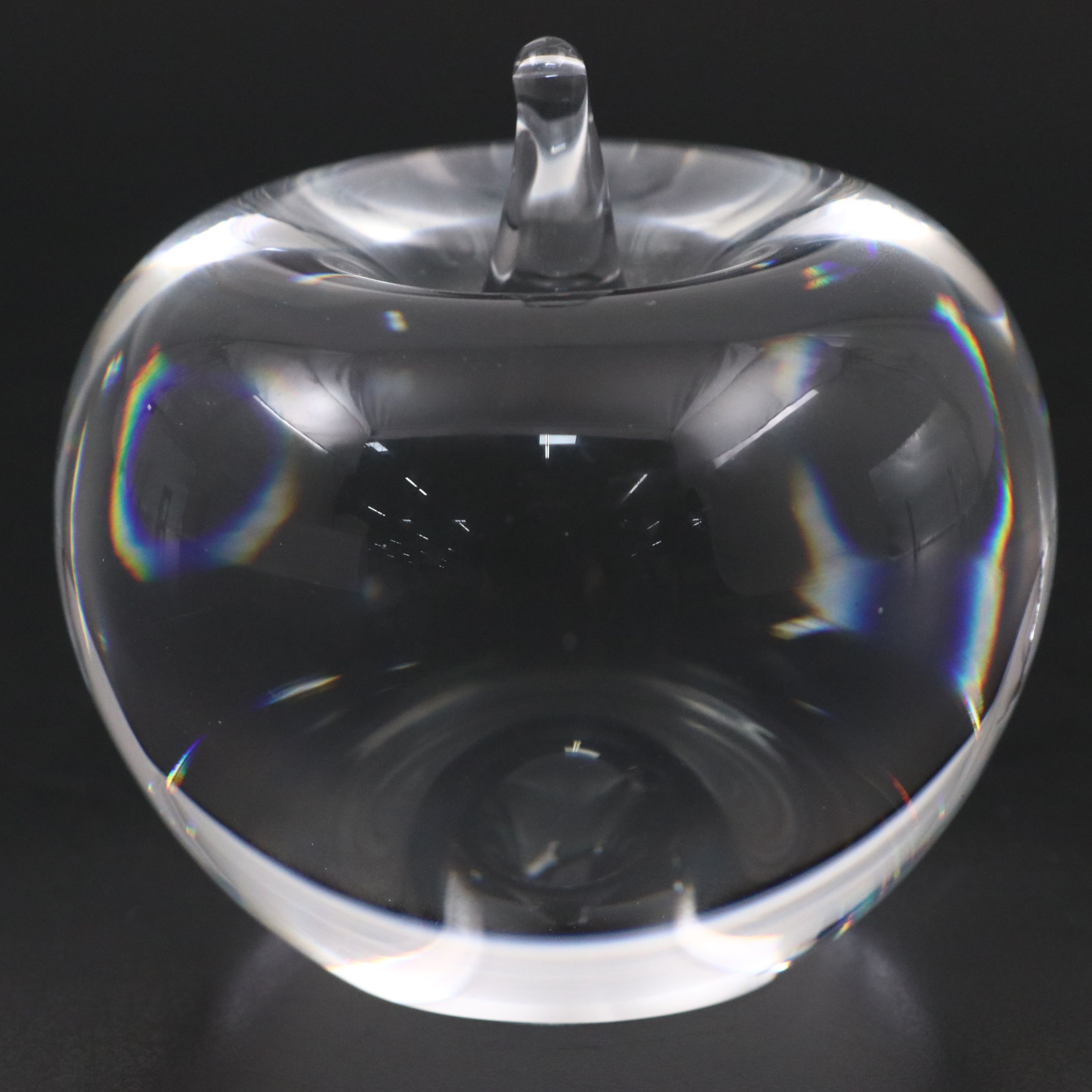 Tiffany & Co. Crystal Apple Paperweight