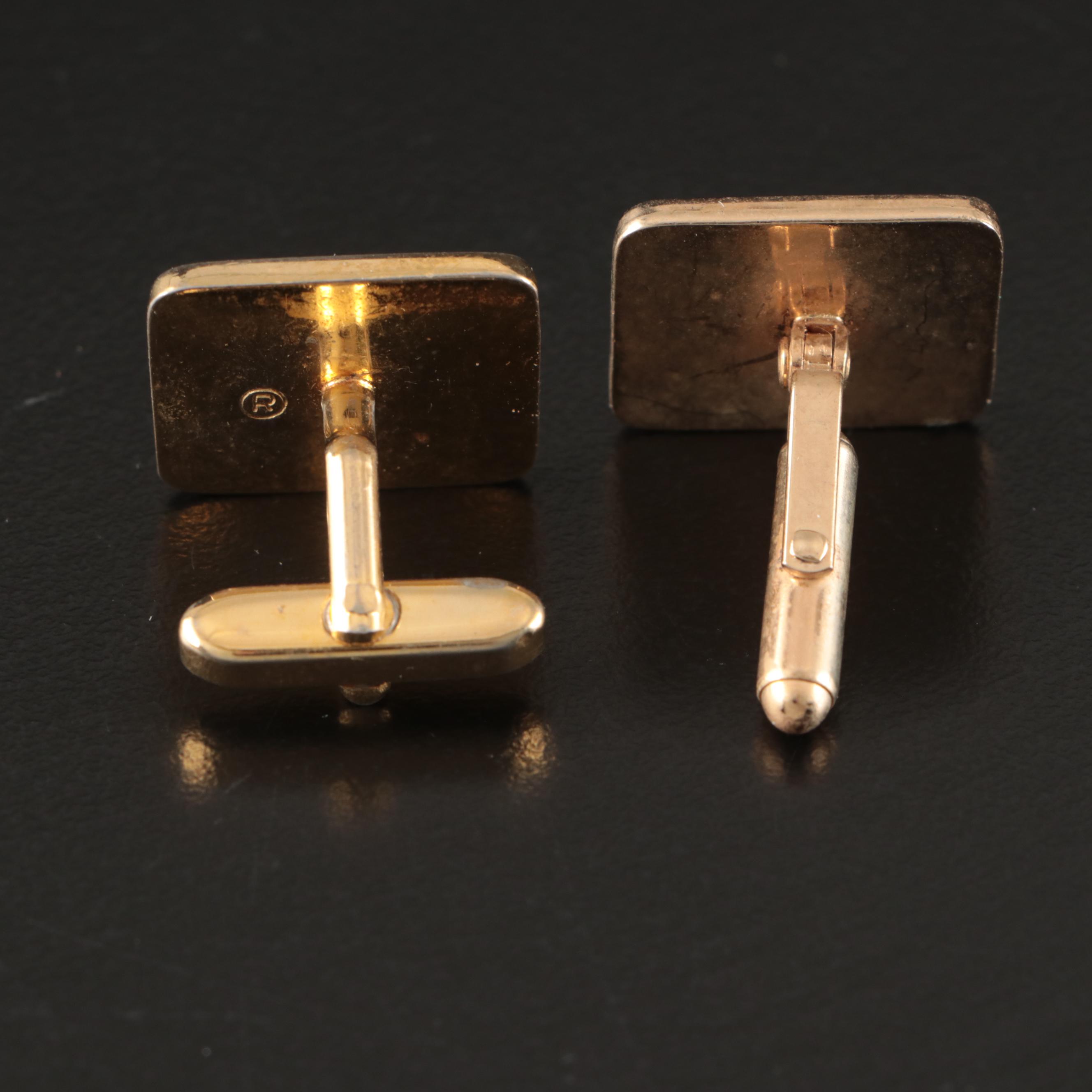 Christian Dior Monogram Cuff Links and Tie Clip