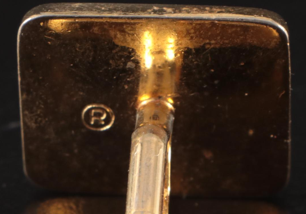 Christian Dior Monogram Cuff Links and Tie Clip