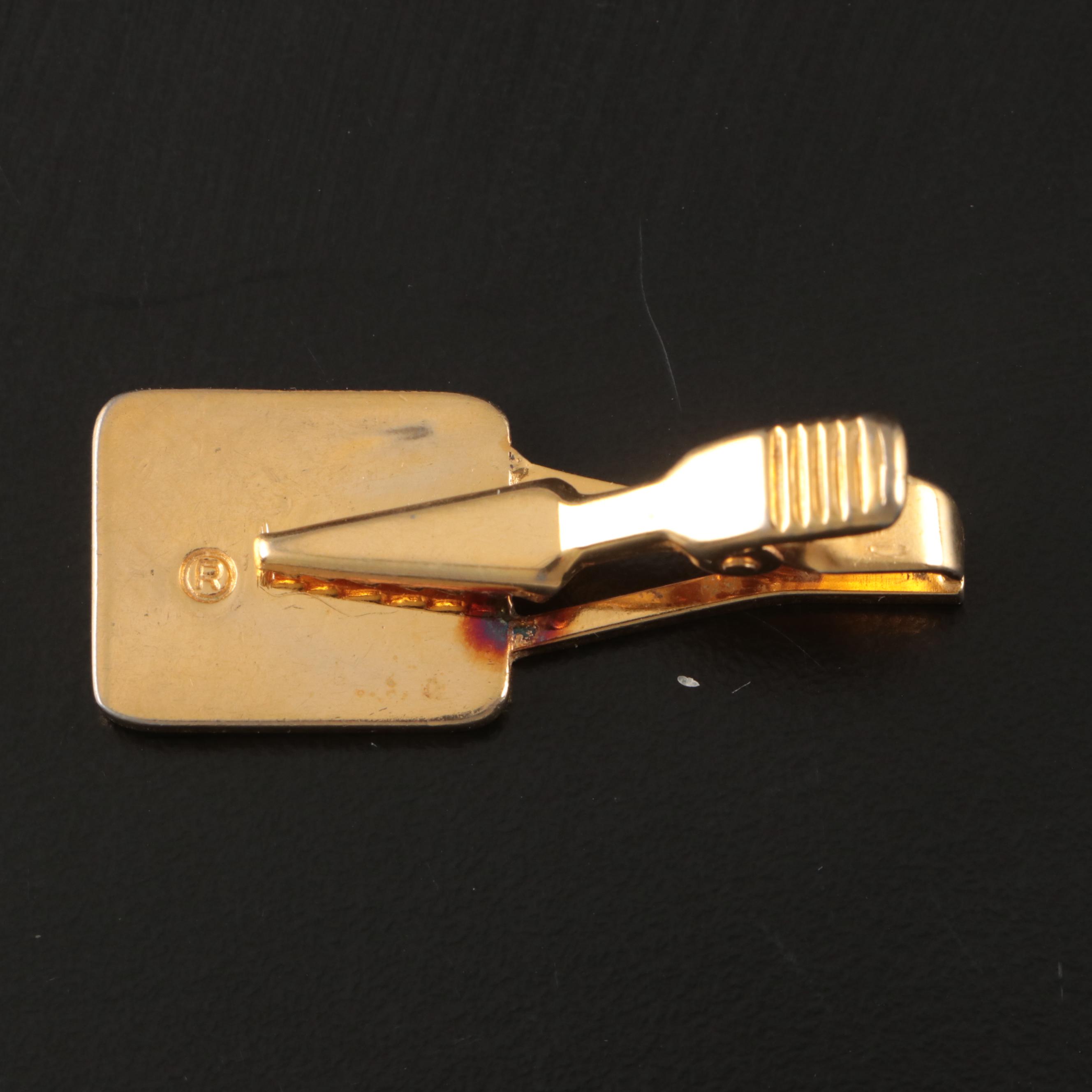 Christian Dior Monogram Cuff Links and Tie Clip