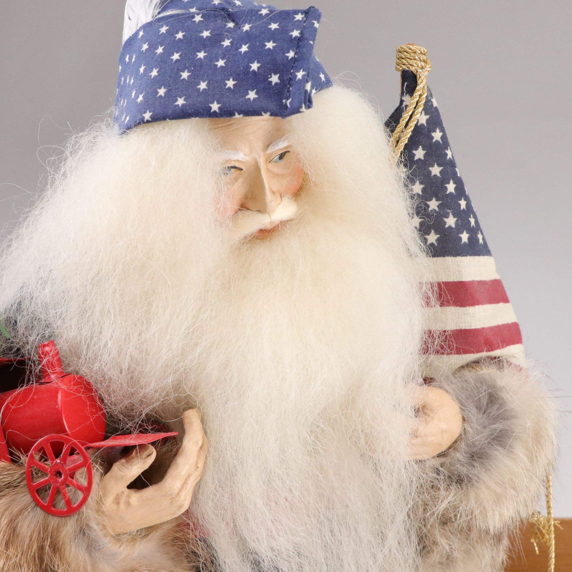 Lynn Haney Signed "Yankee Doodle Santa" Figurine, 1992