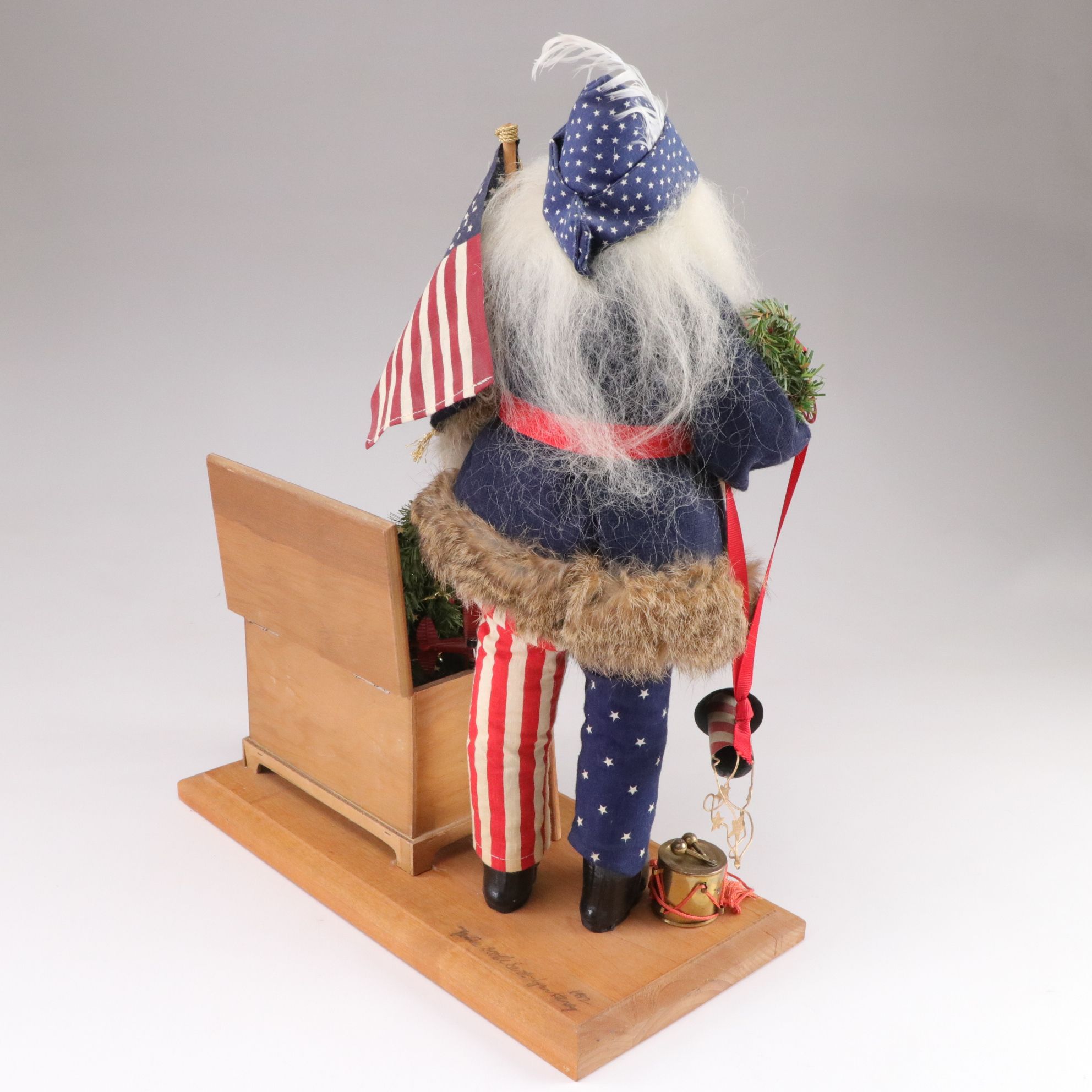 Lynn Haney Signed "Yankee Doodle Santa" Figurine, 1992