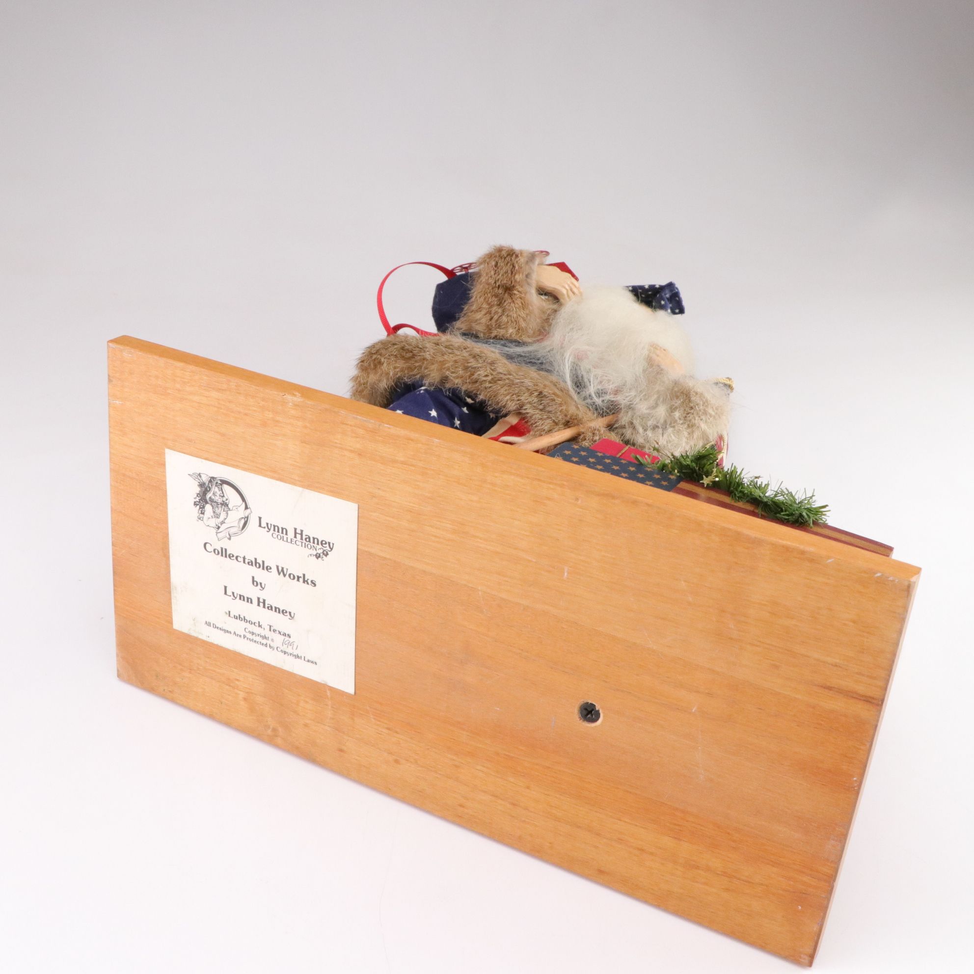 Lynn Haney Signed "Yankee Doodle Santa" Figurine, 1992