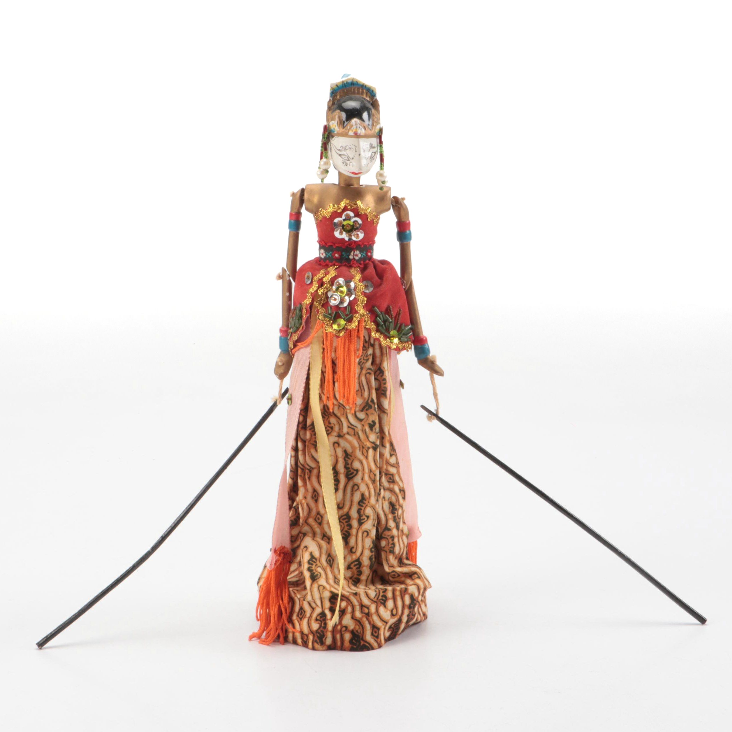 Indonesian Rama Sinta Wayang Golek Stick Puppet