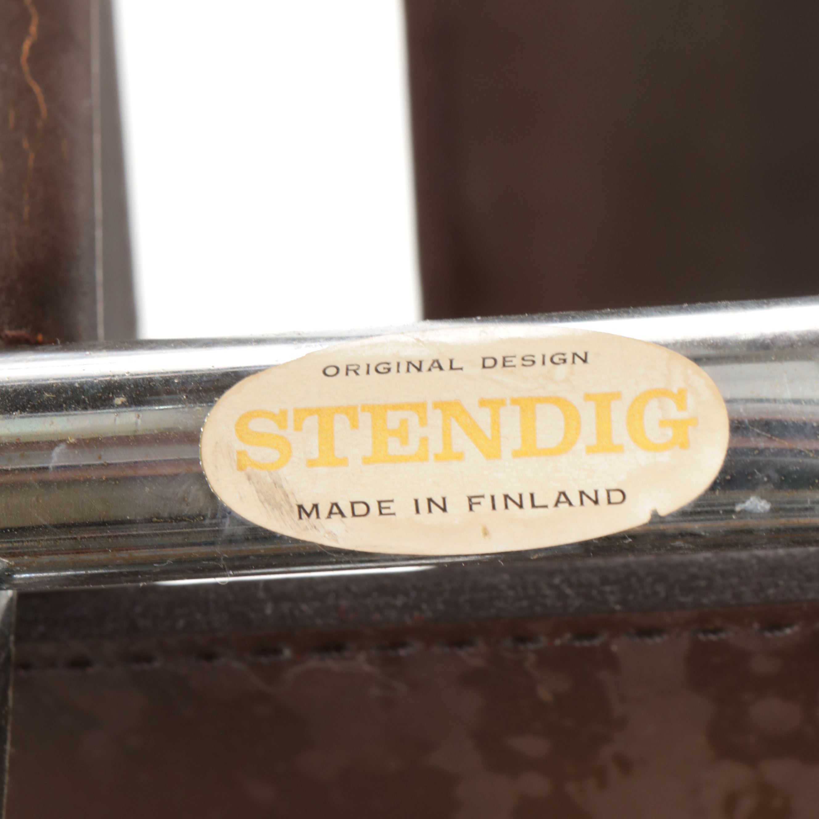 Pair of Stendig Mid Century Modern Leather Arm Chairs