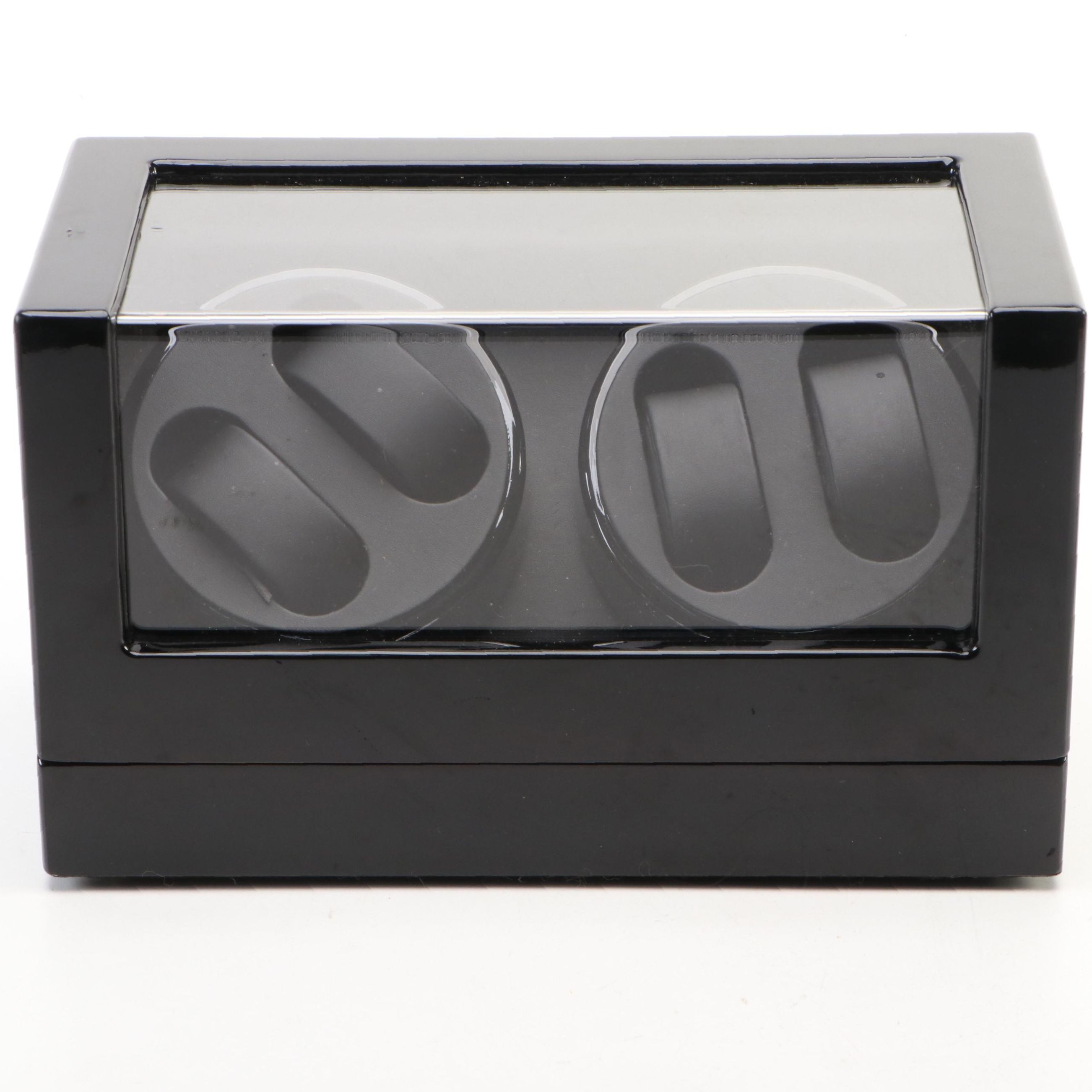 Rotations Black Gloss Four-Slot Watch Winder