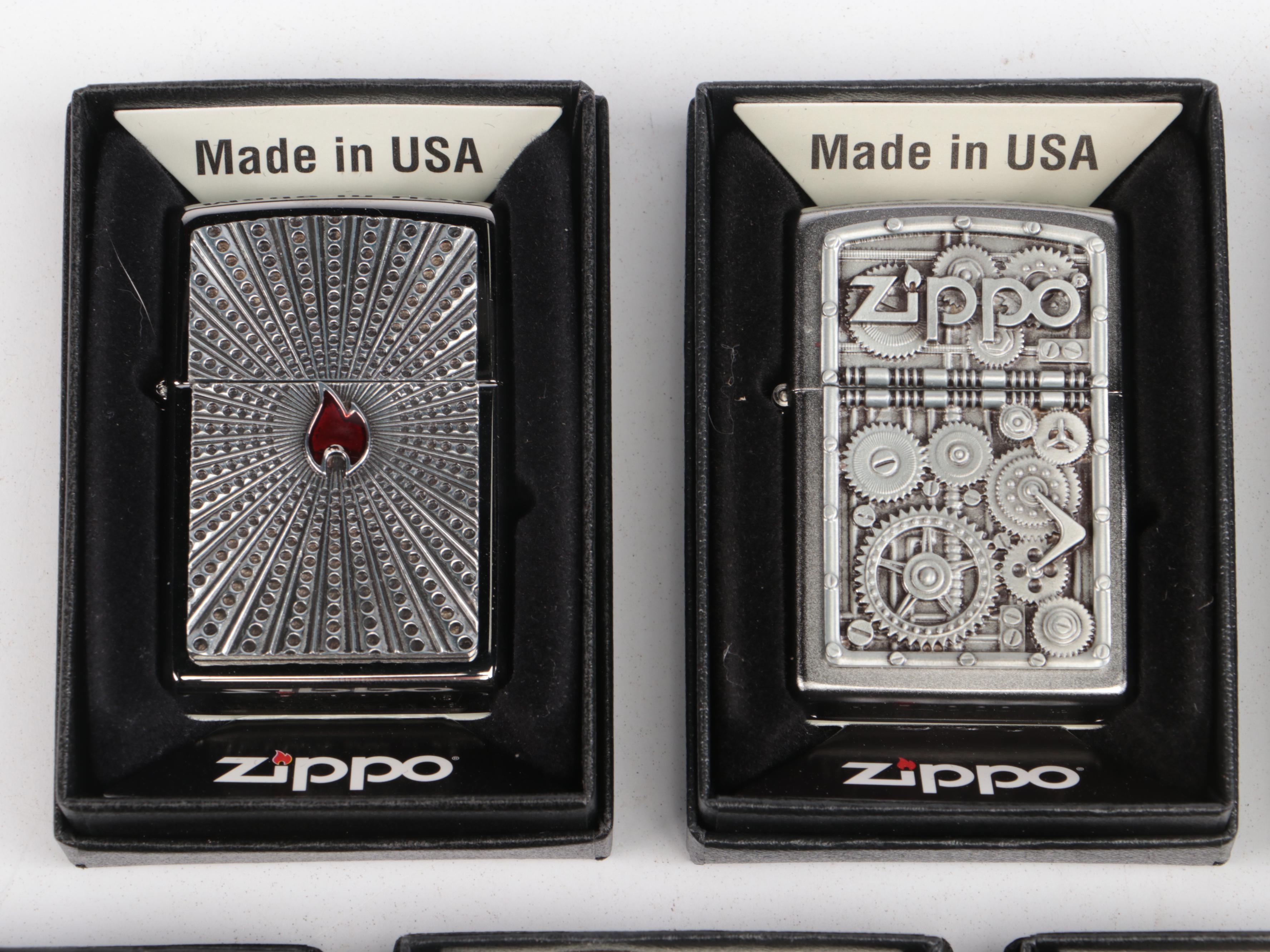 Zippo Little Flame, Gear Wheels, Elephant Head More Windproof Lighters