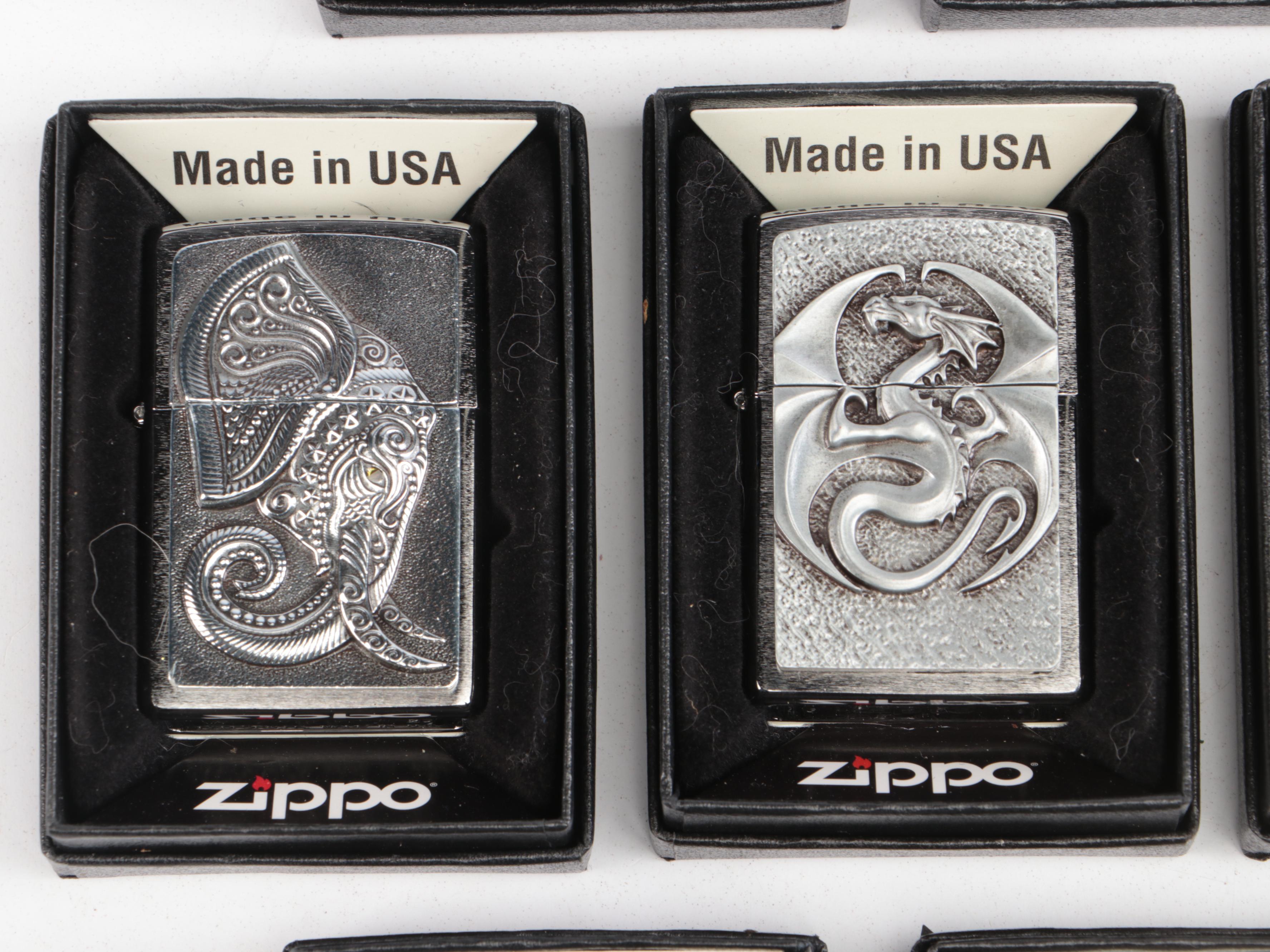 Zippo Little Flame, Gear Wheels, Elephant Head More Windproof Lighters