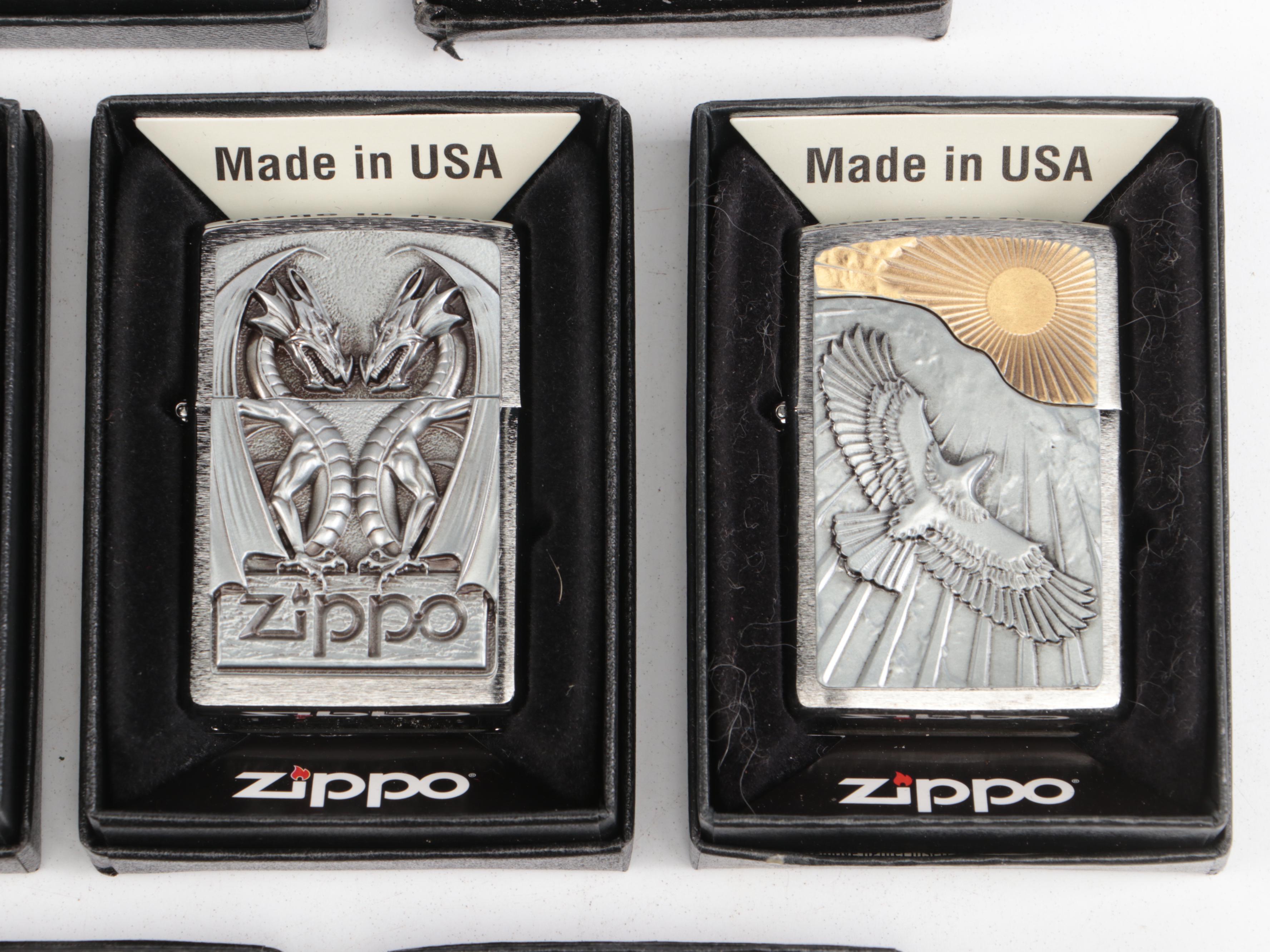 Zippo Little Flame, Gear Wheels, Elephant Head More Windproof Lighters