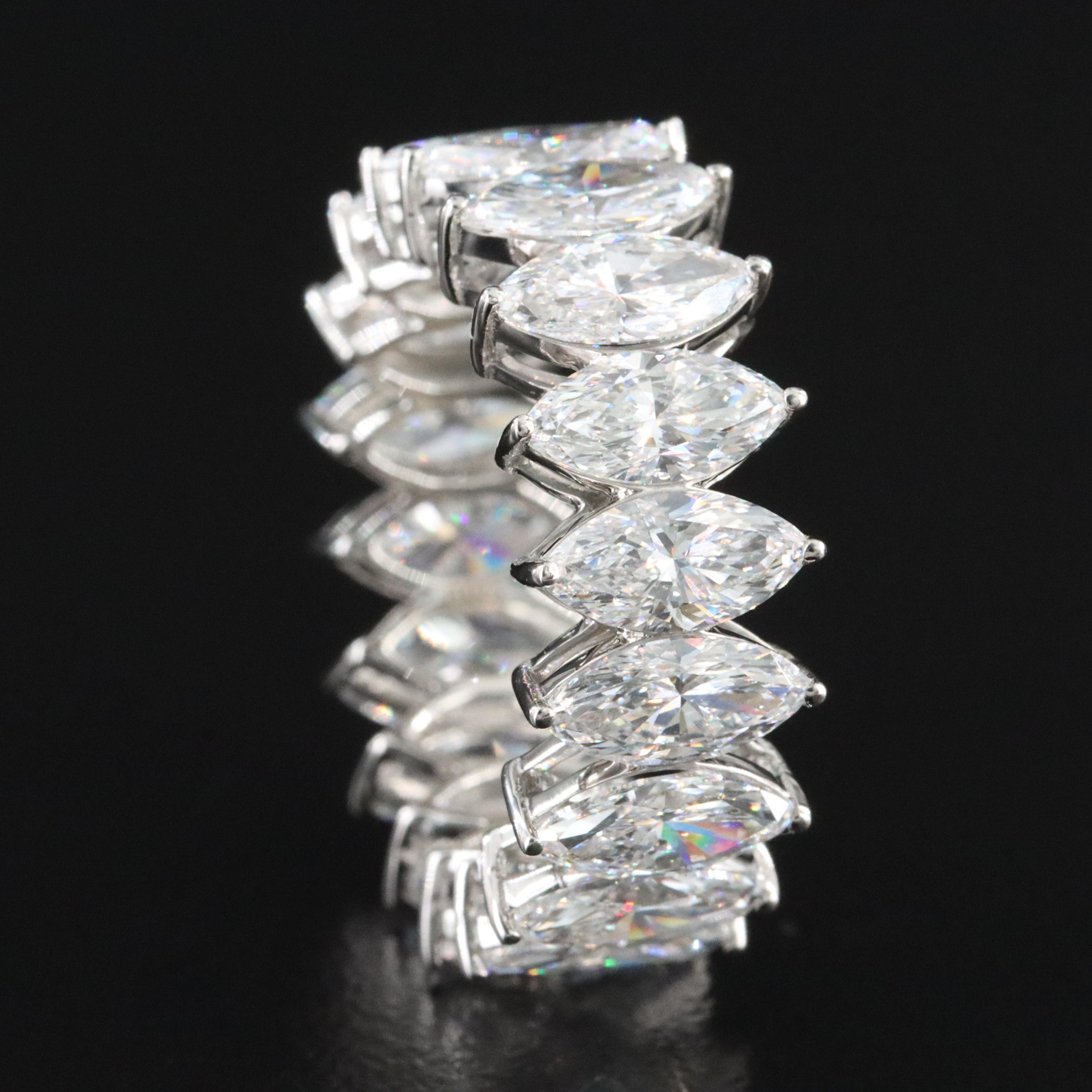 Platinum 7.42 CTW Lab Grown Diamond Eternity Band
