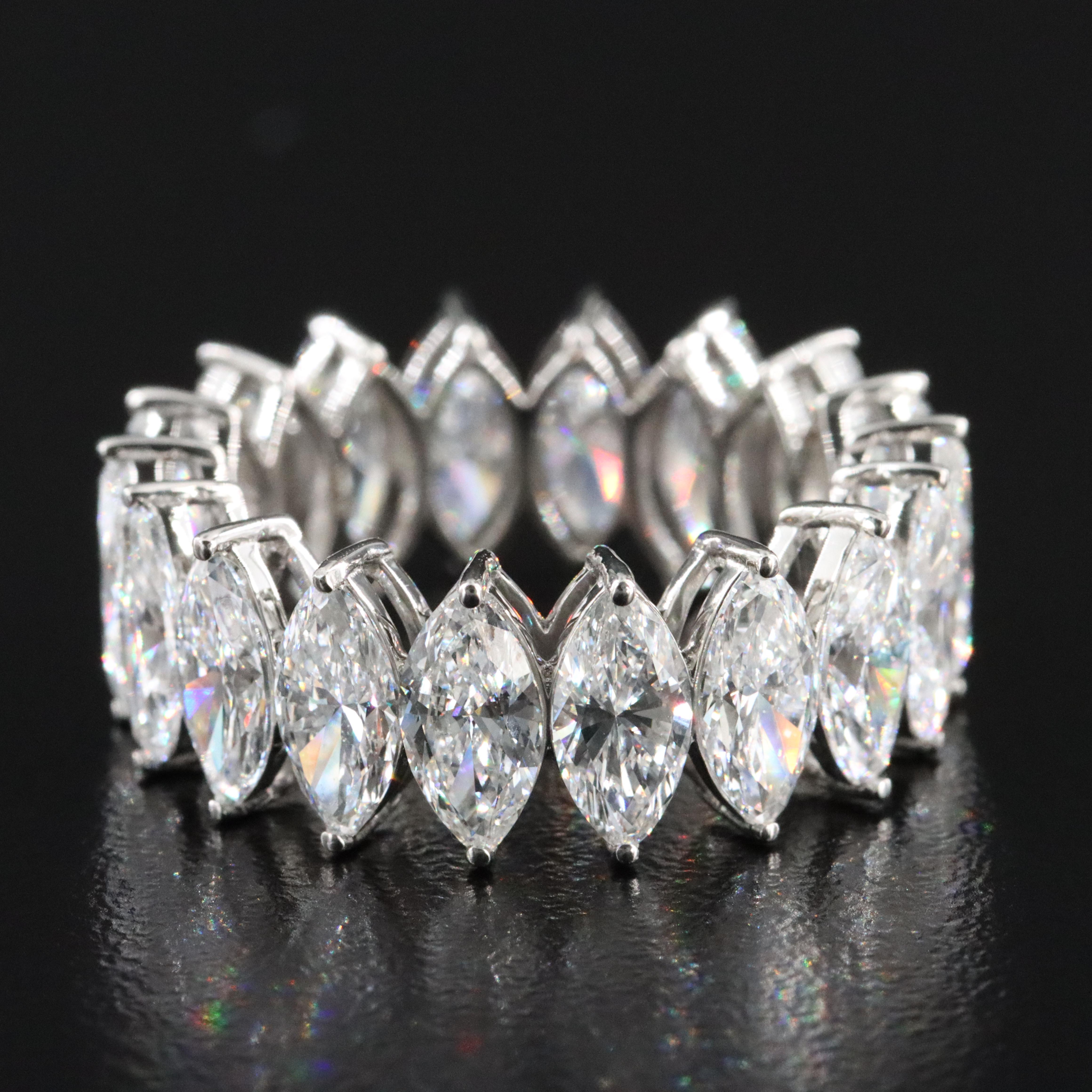 Platinum 7.42 CTW Lab Grown Diamond Eternity Band