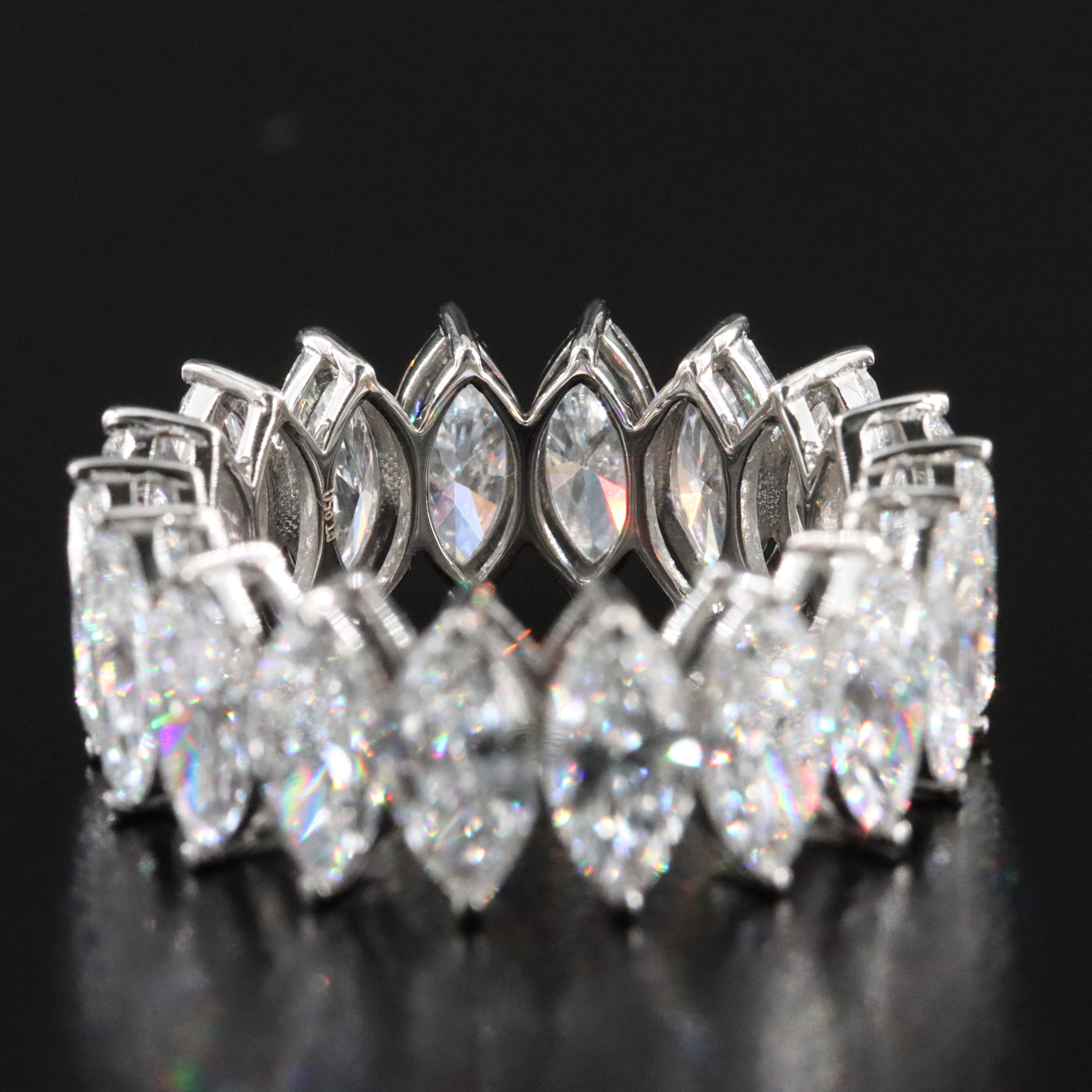 Platinum 7.42 CTW Lab Grown Diamond Eternity Band