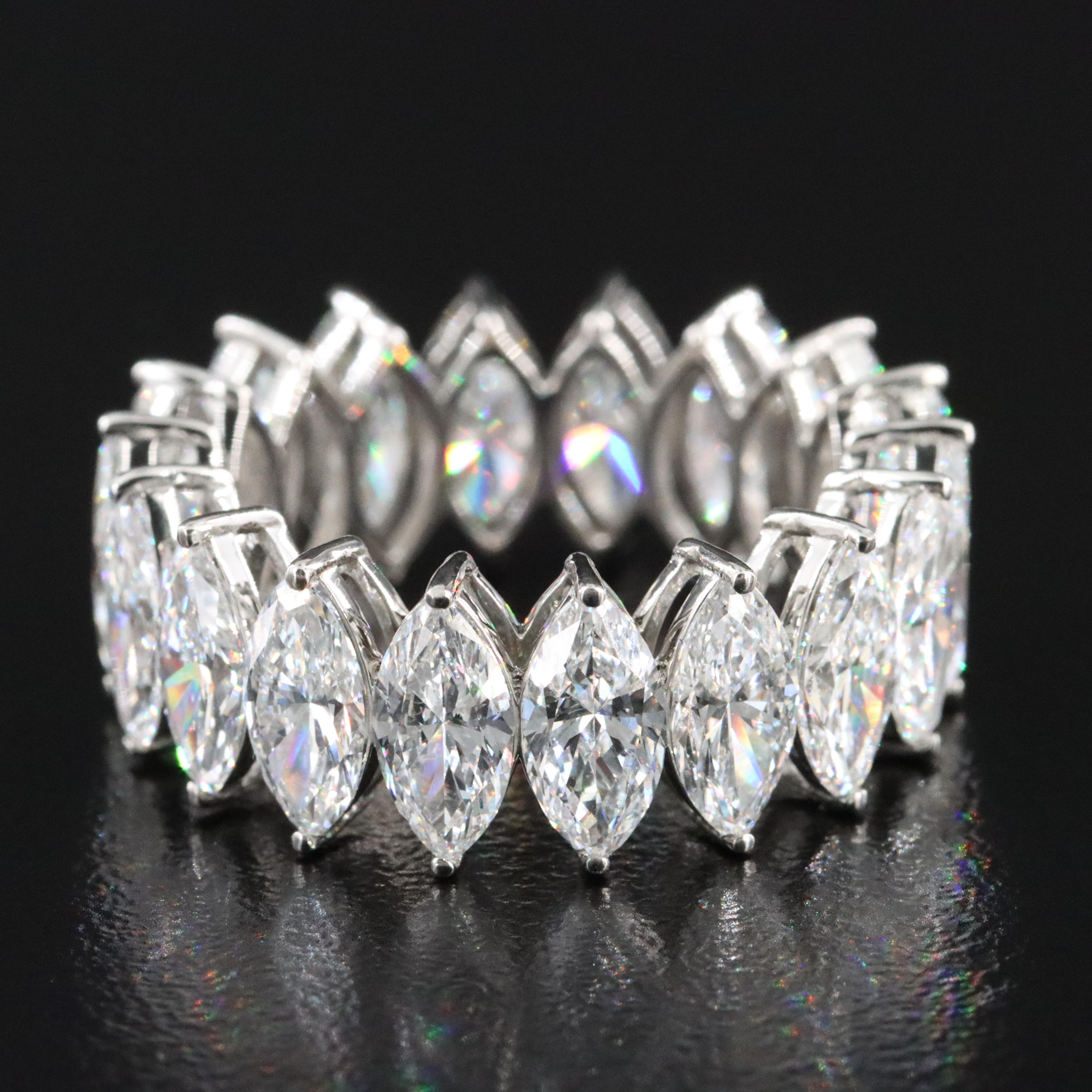 Platinum 7.42 CTW Lab Grown Diamond Eternity Band