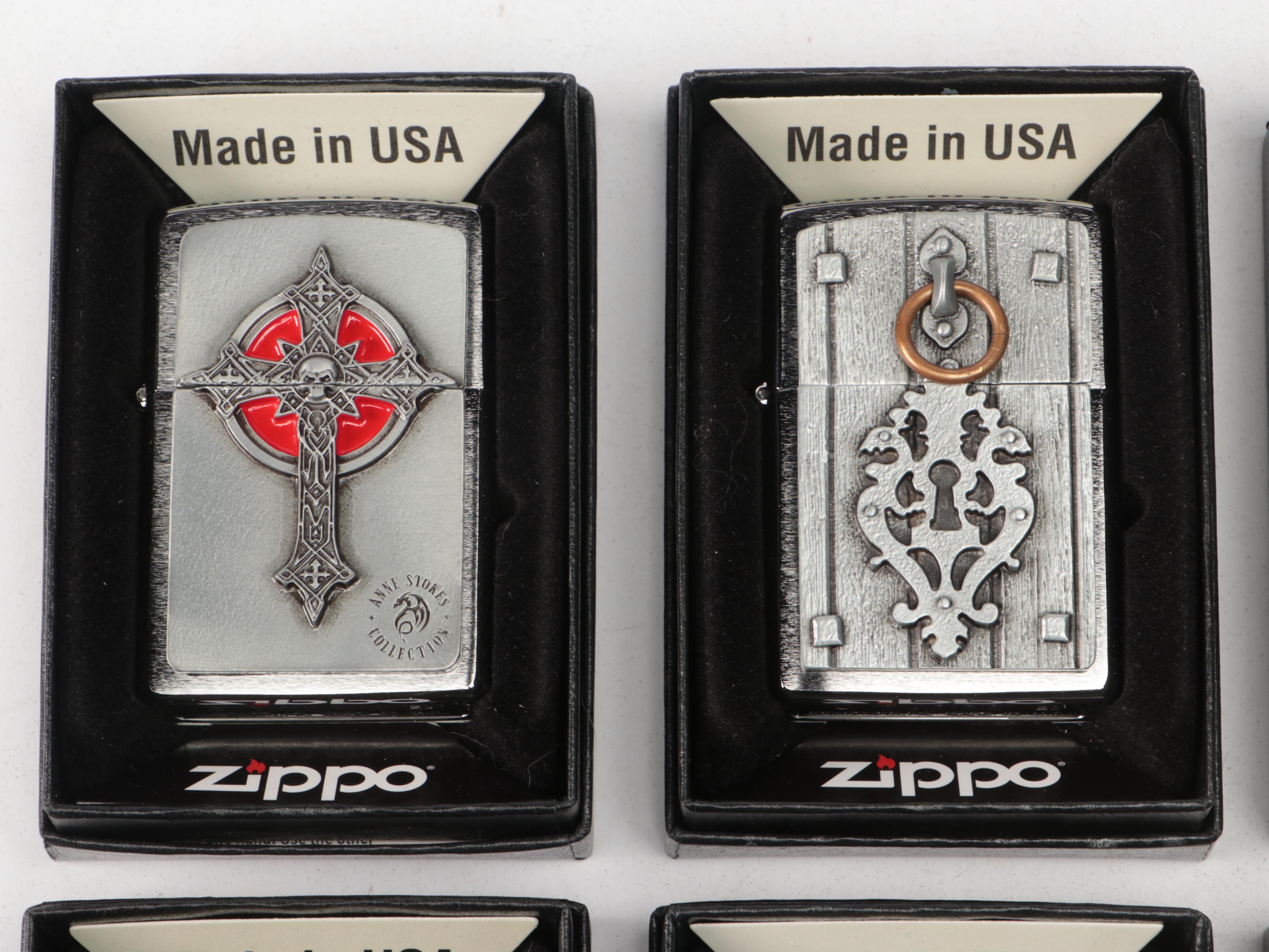 Zippo Gothic Cross, Door Knocker, Gear Wheels and More Windproof Lighters