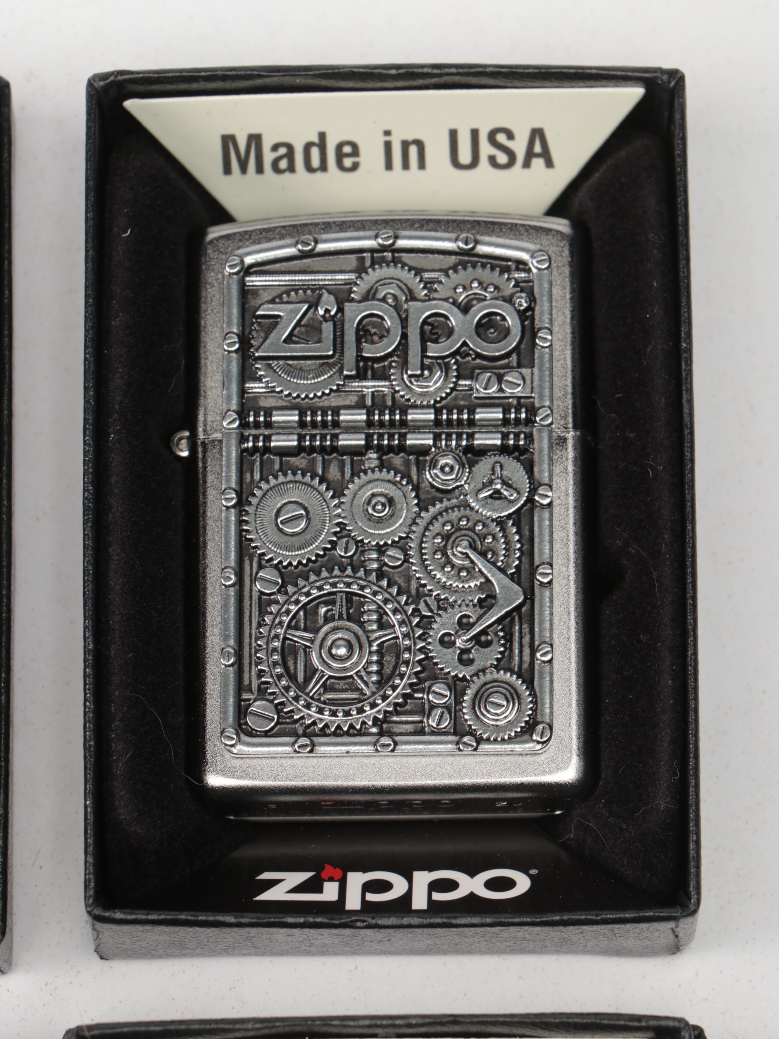 Zippo Gothic Cross, Door Knocker, Gear Wheels and More Windproof Lighters