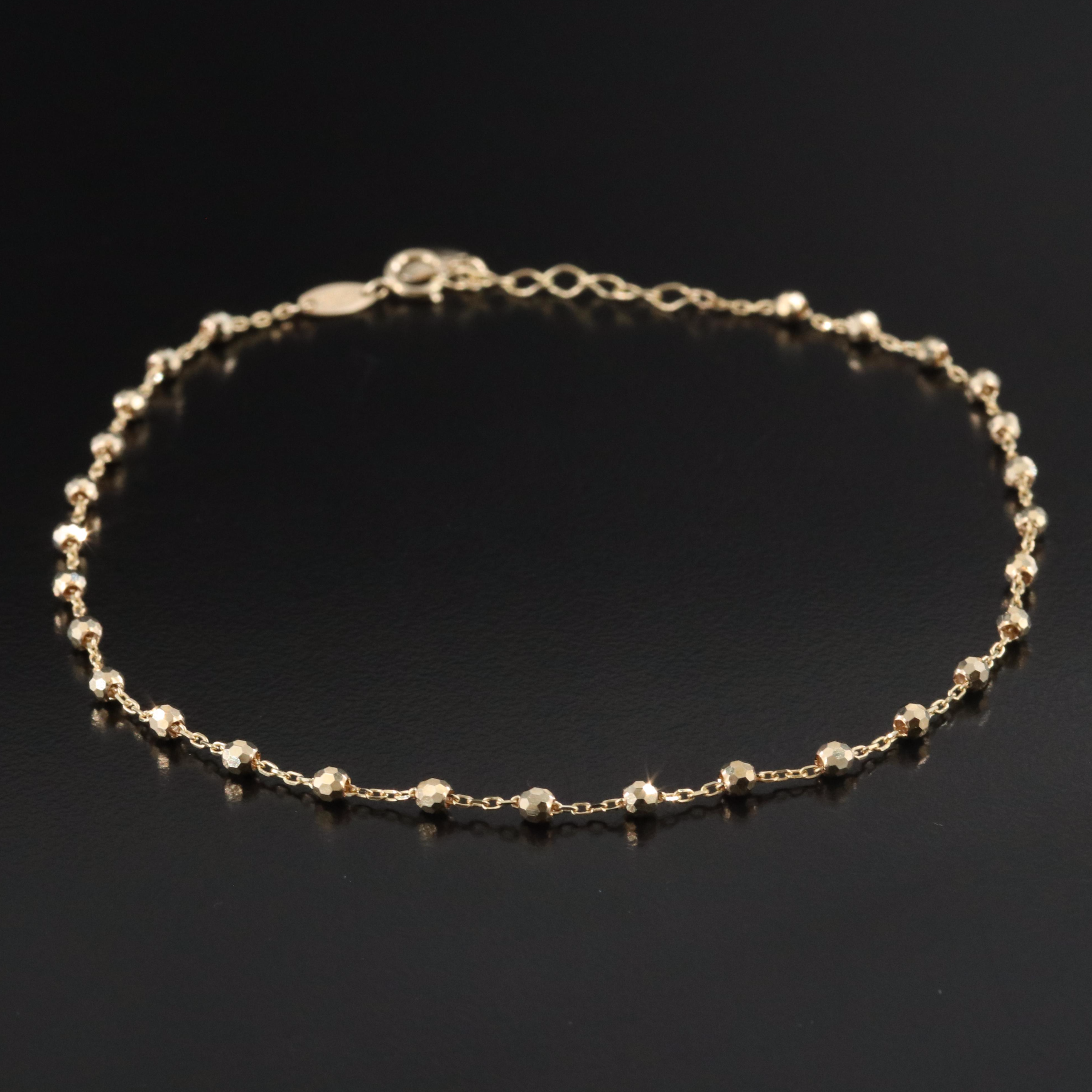 10K Bead Anklet