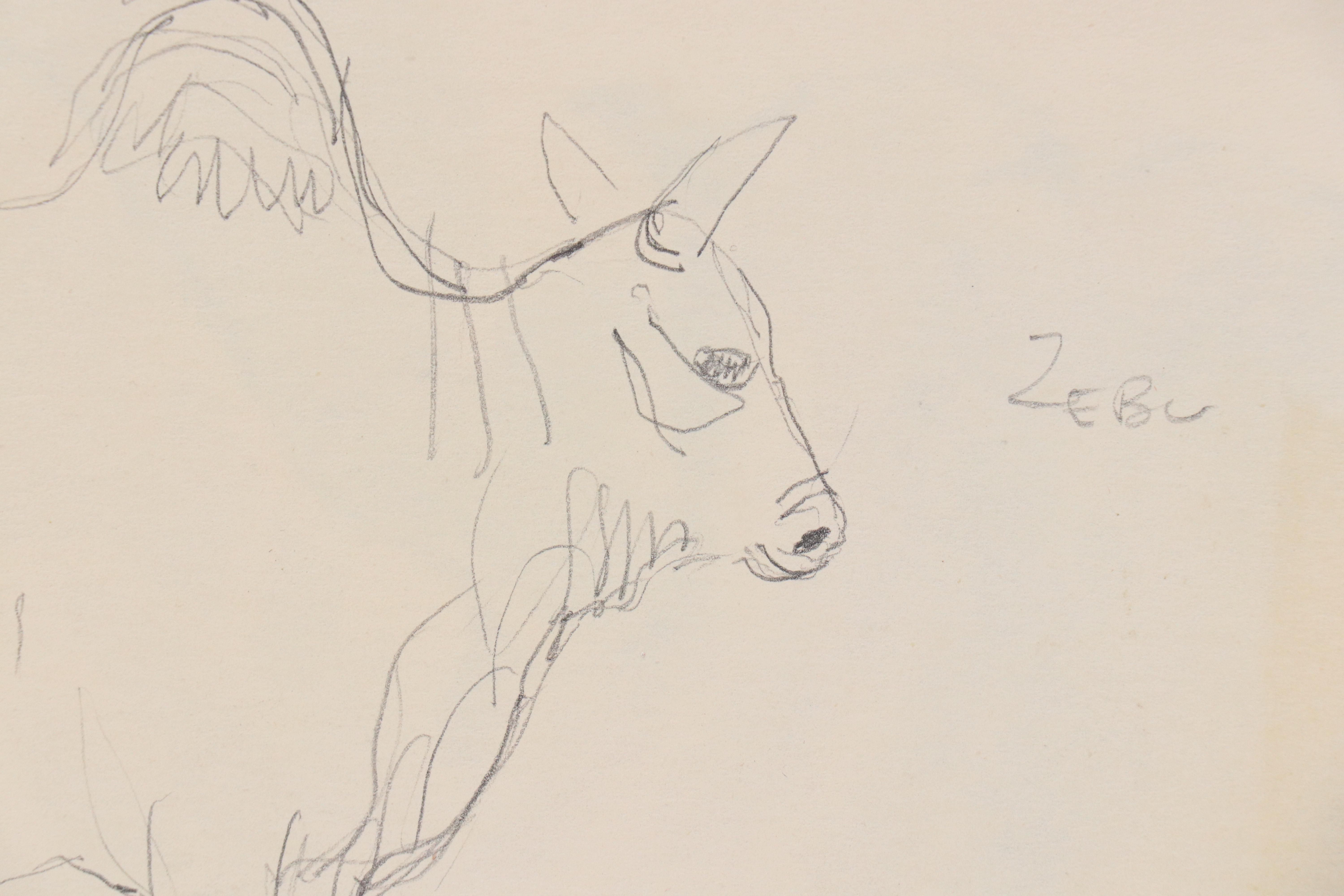 Leonard Maurer Figurative Drawings, 1940s–50s