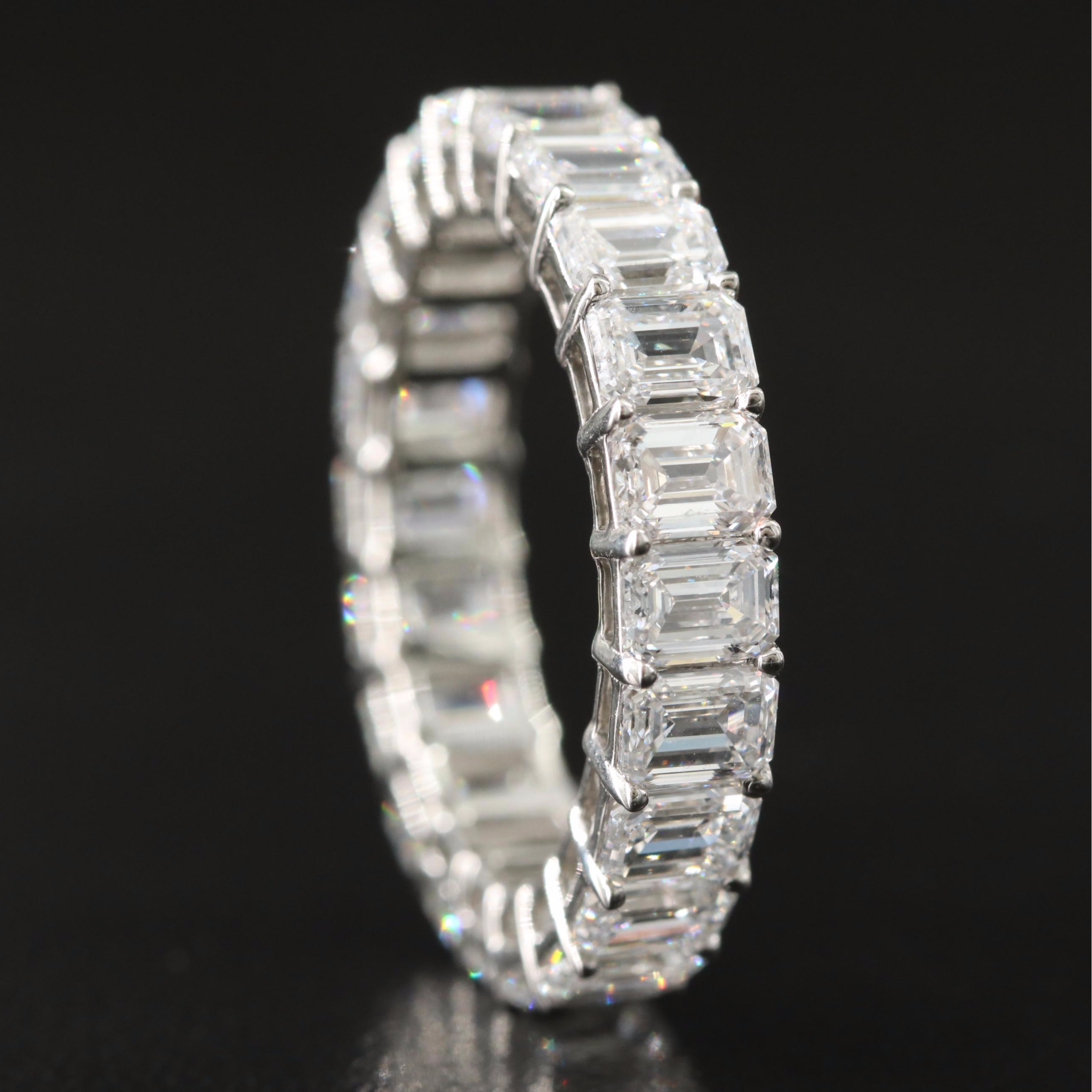 Platinum 5.27 CT Lab Grown Diamond Eternity Band