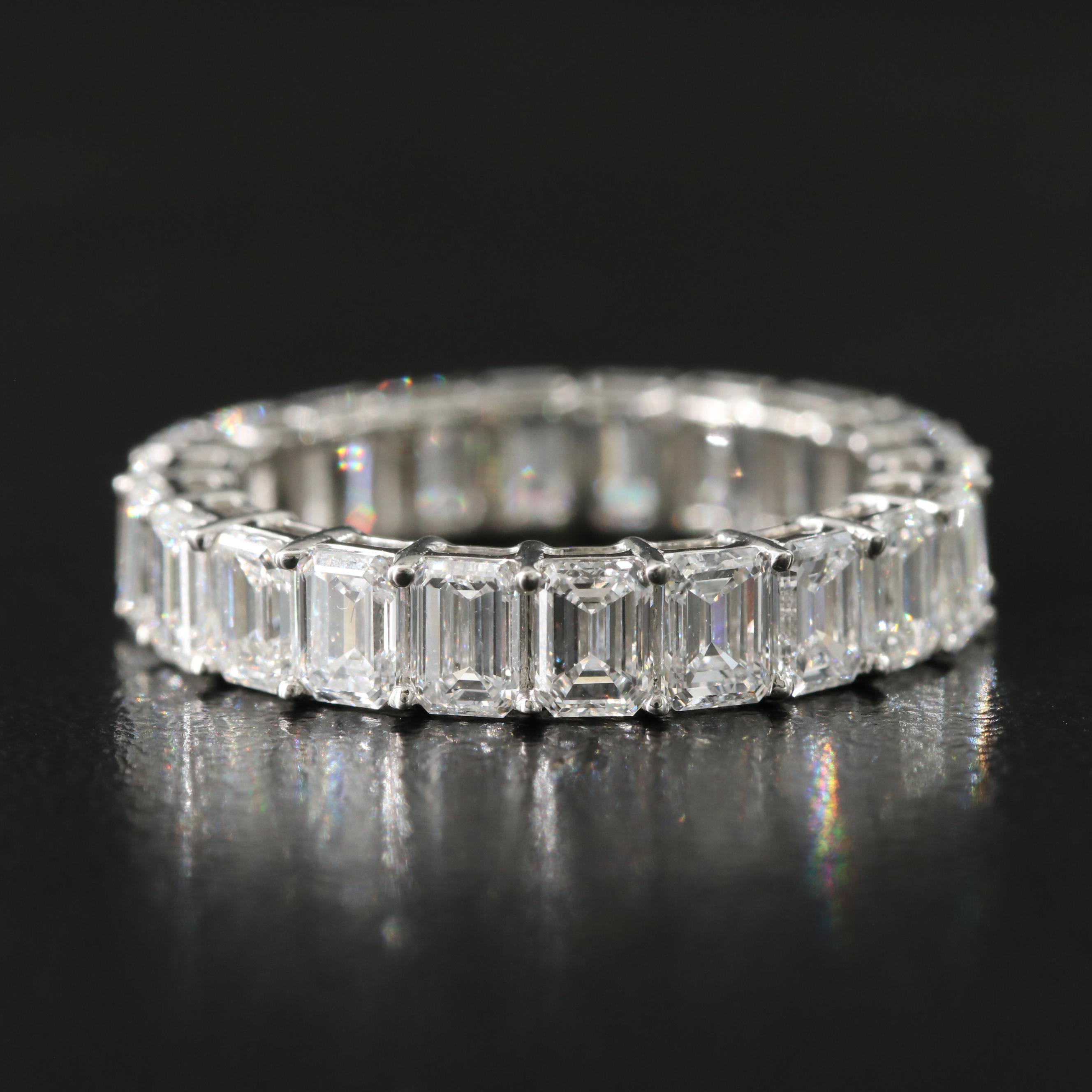 Platinum 5.27 CT Lab Grown Diamond Eternity Band