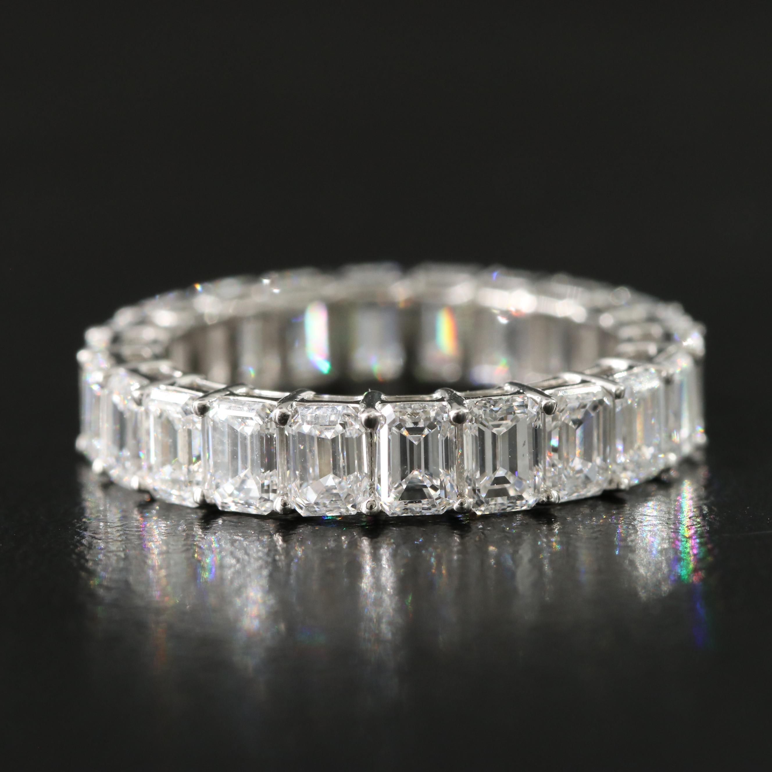 Platinum 5.27 CT Lab Grown Diamond Eternity Band