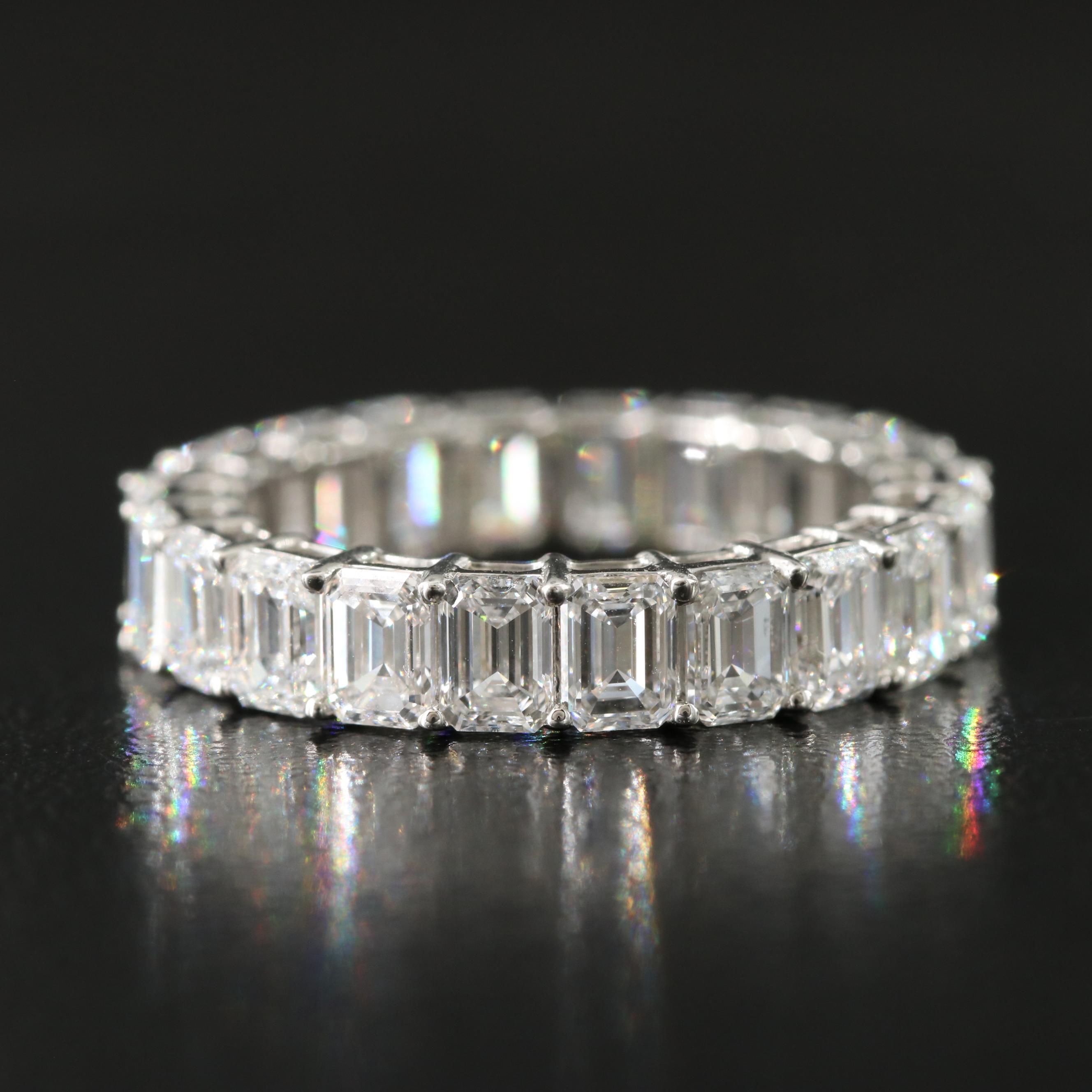 Platinum 5.27 CT Lab Grown Diamond Eternity Band