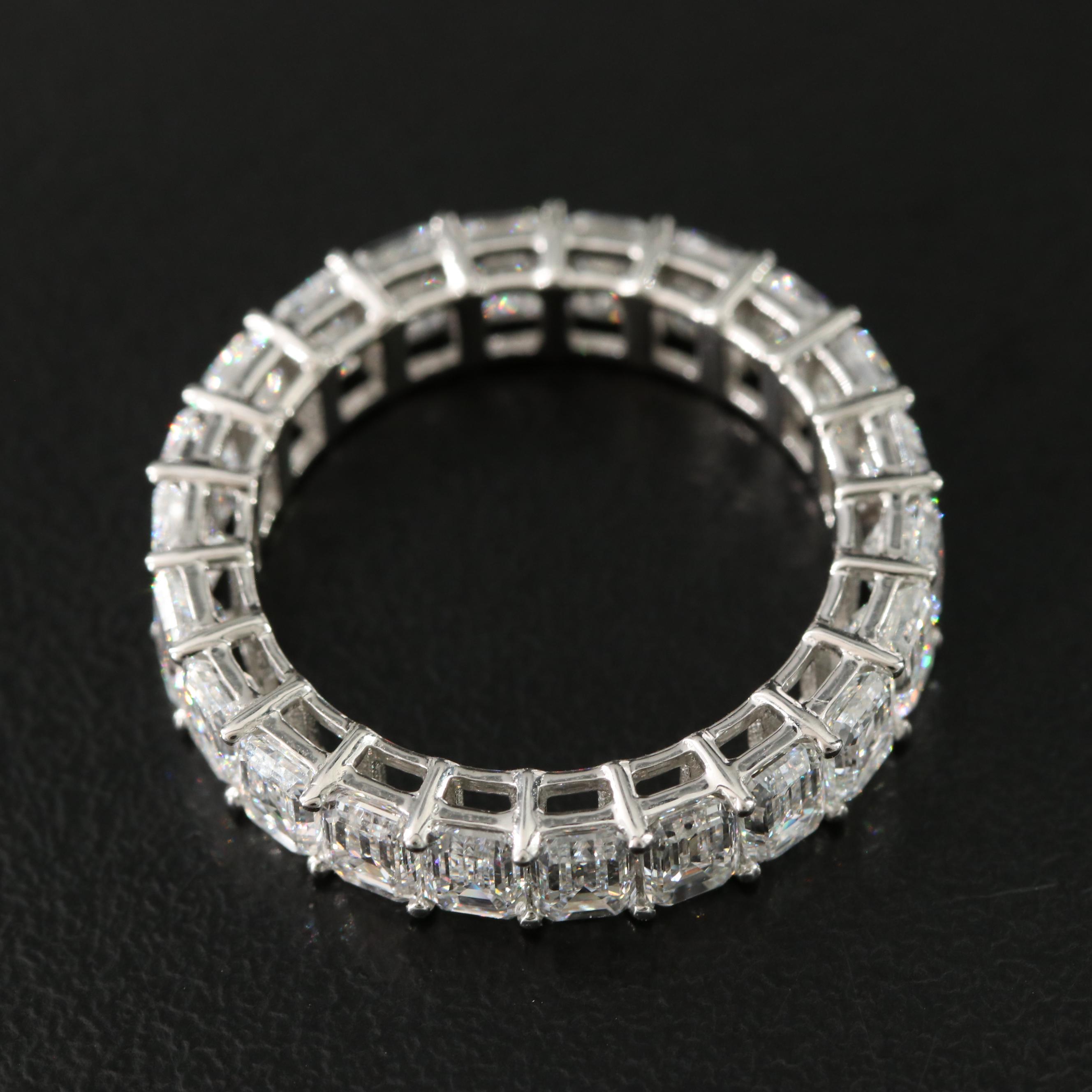 Platinum 5.27 CT Lab Grown Diamond Eternity Band
