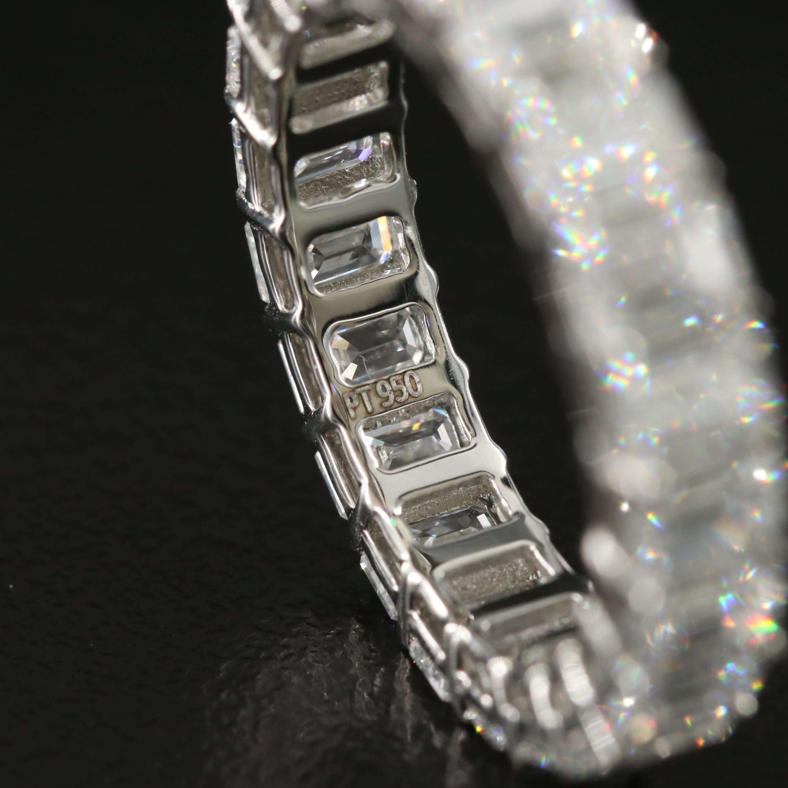 Platinum 5.27 CT Lab Grown Diamond Eternity Band